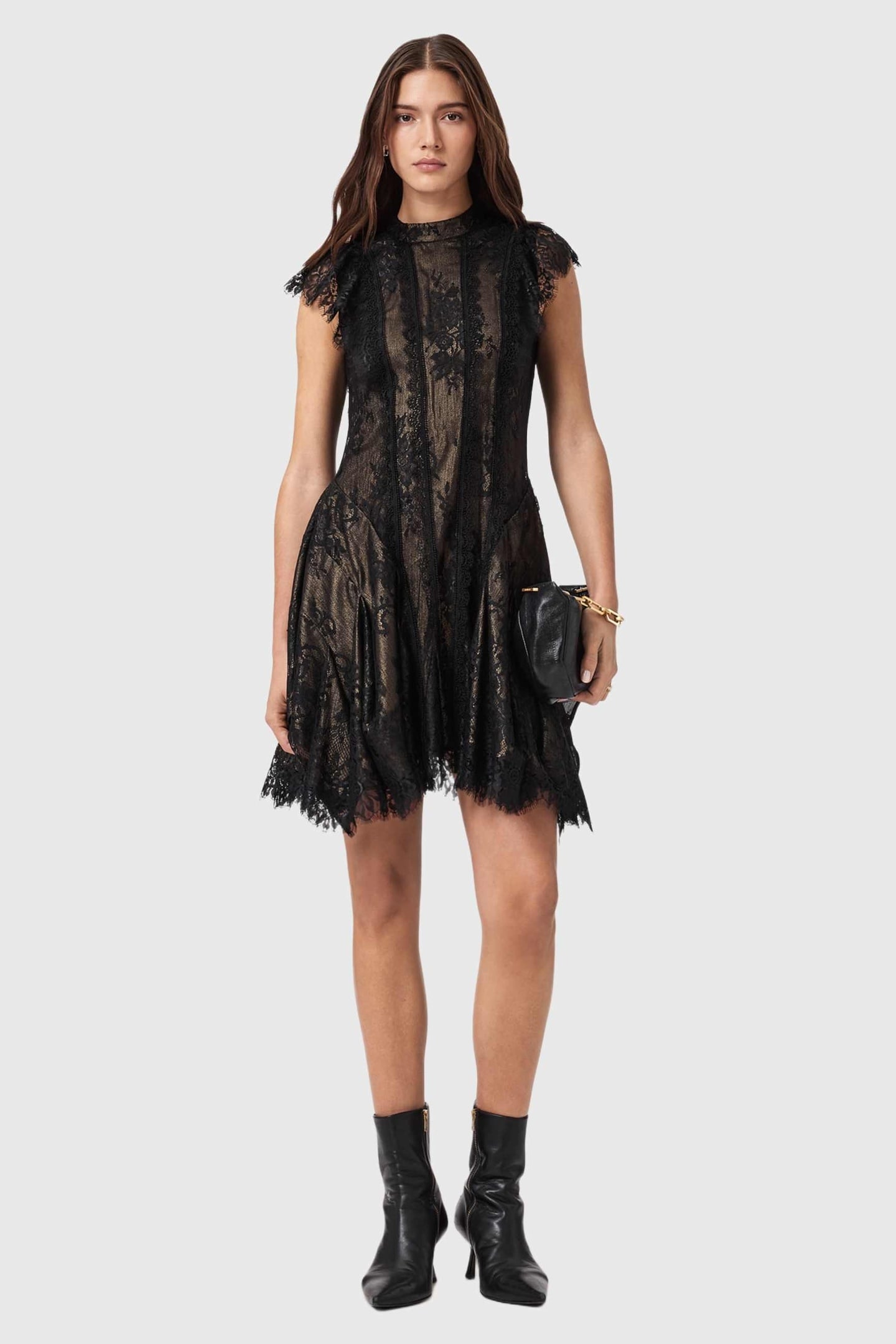 FLEUR DRESS METALLIC GOLD 3