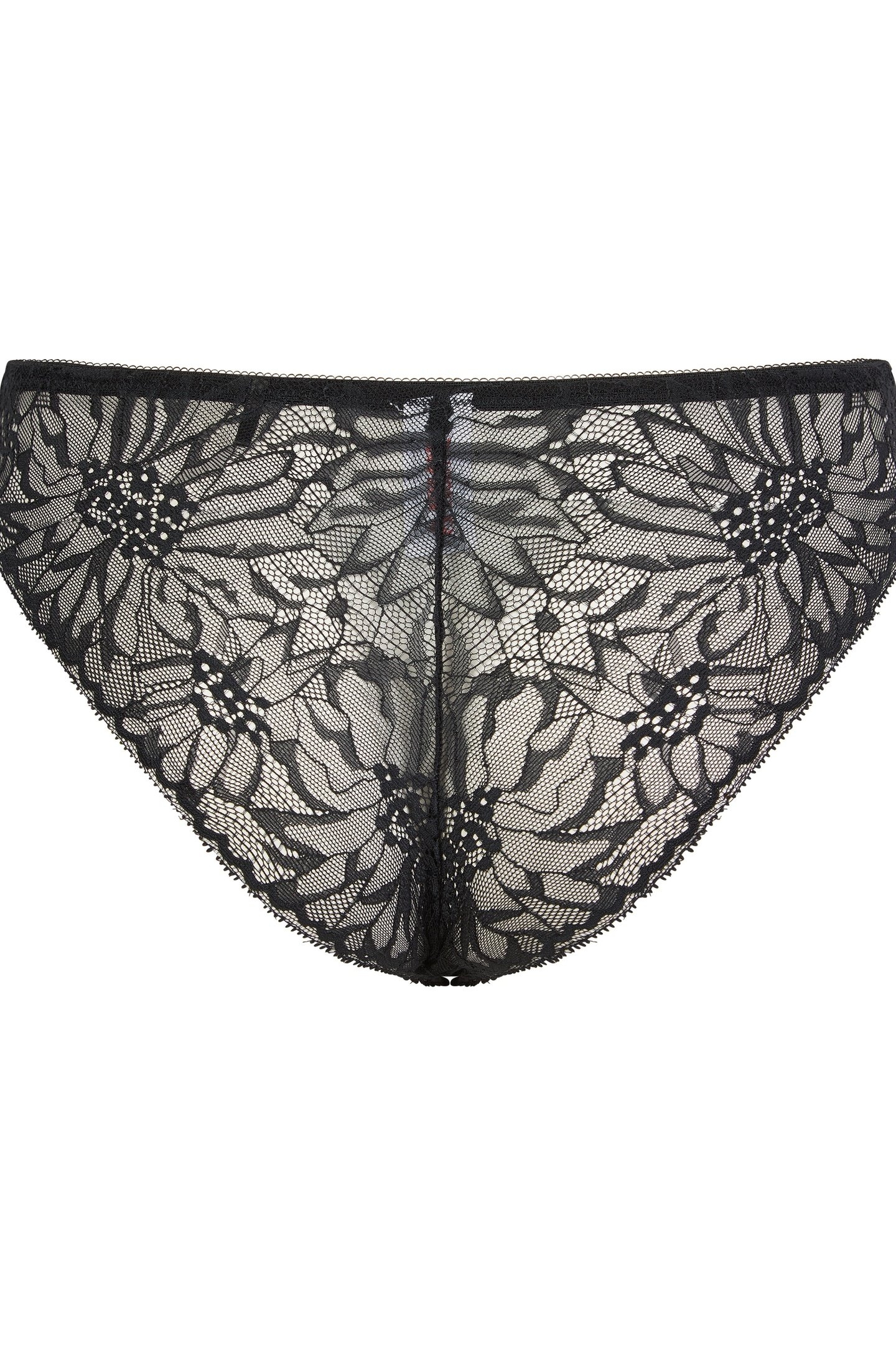 NELLY 3 PK LACE & MESH PRINT BRIEF JET BLACK/ICY PINK/ WHISP 4