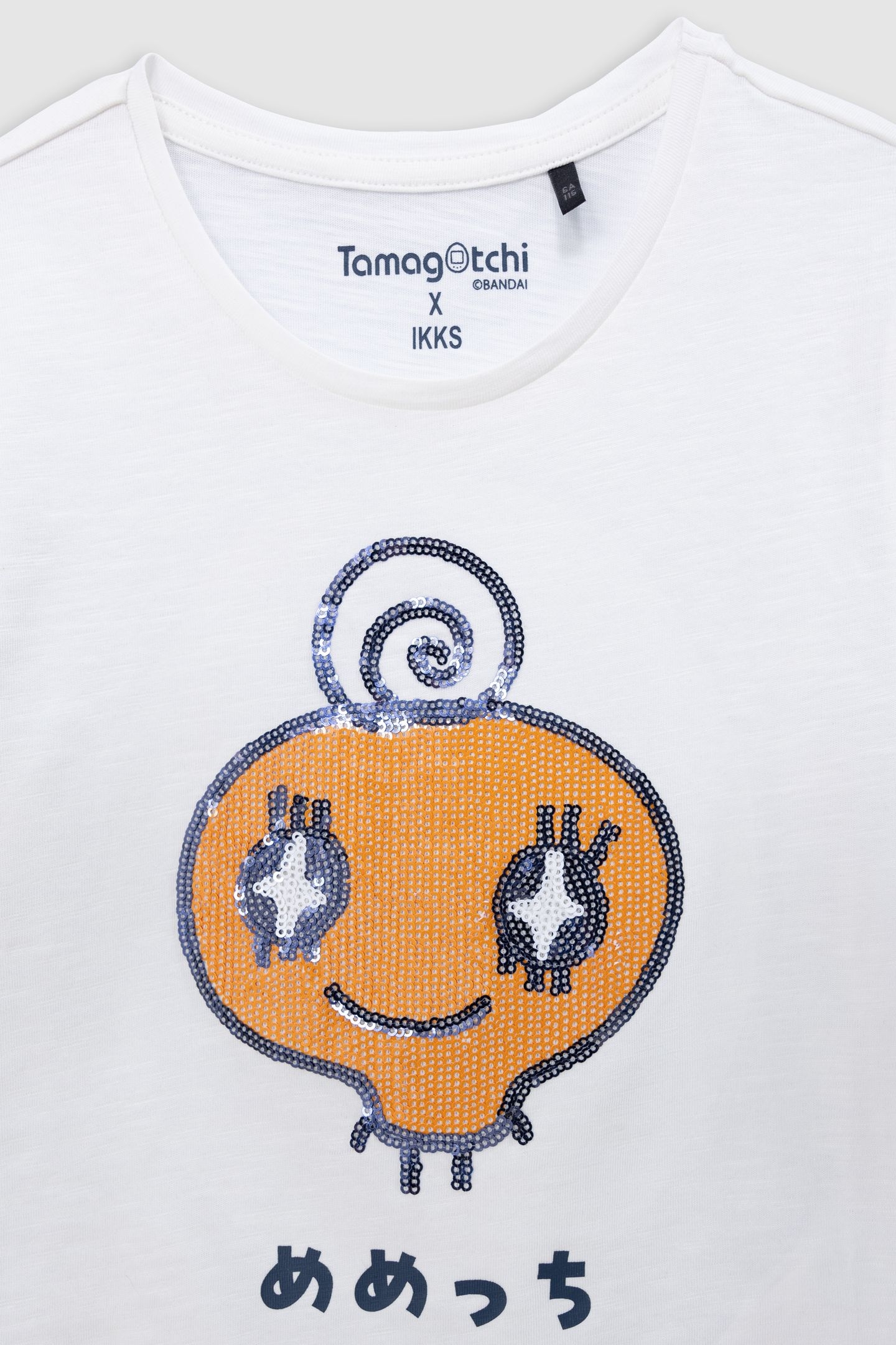 WHITE ORGANIC T-SHIRT WITH SEQUINS TAMAGOTCHI X IKKS 3
