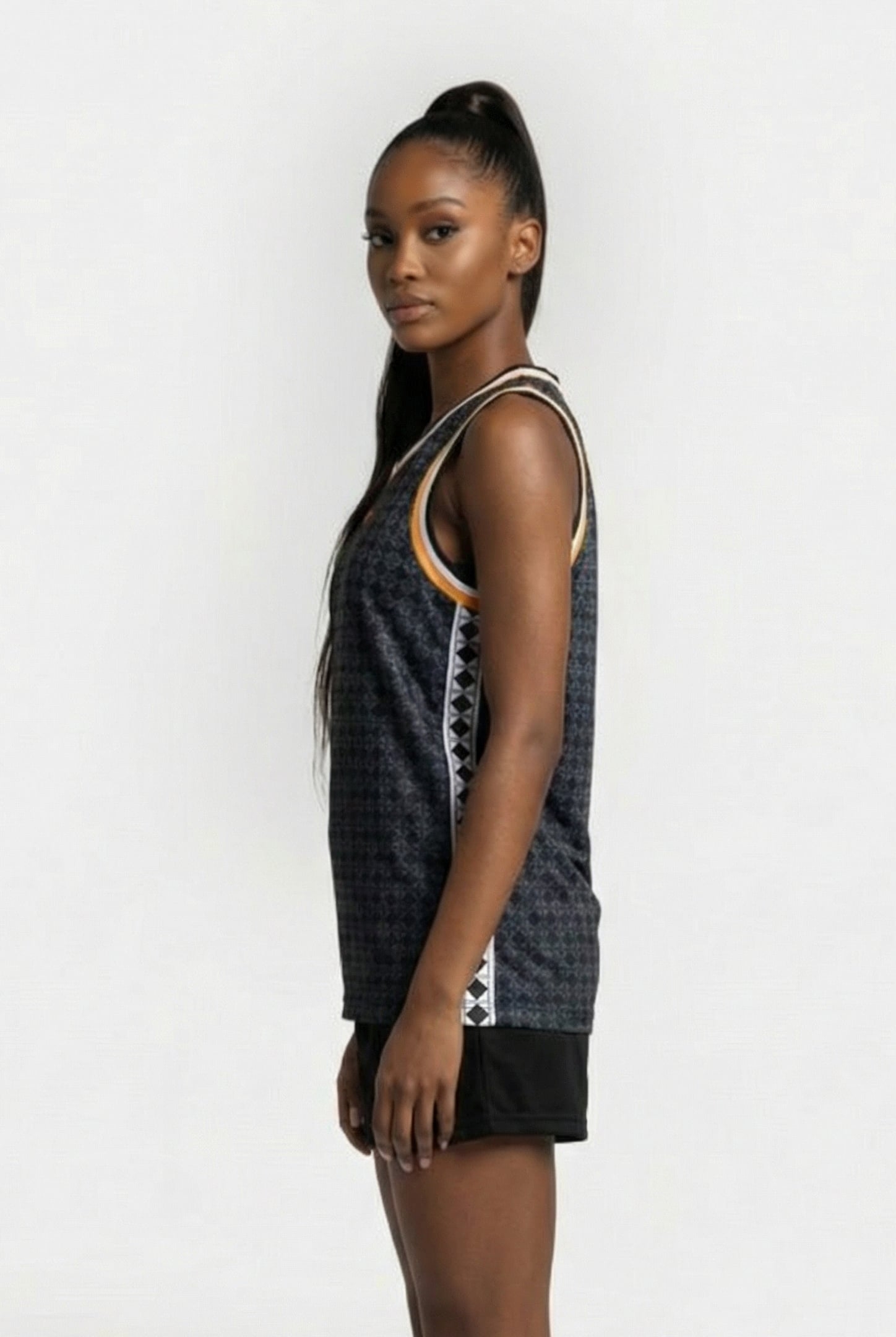 UNISEX ARENA 50TH TANK TOP MESH REVERSIBLE BLACK MULTI 5