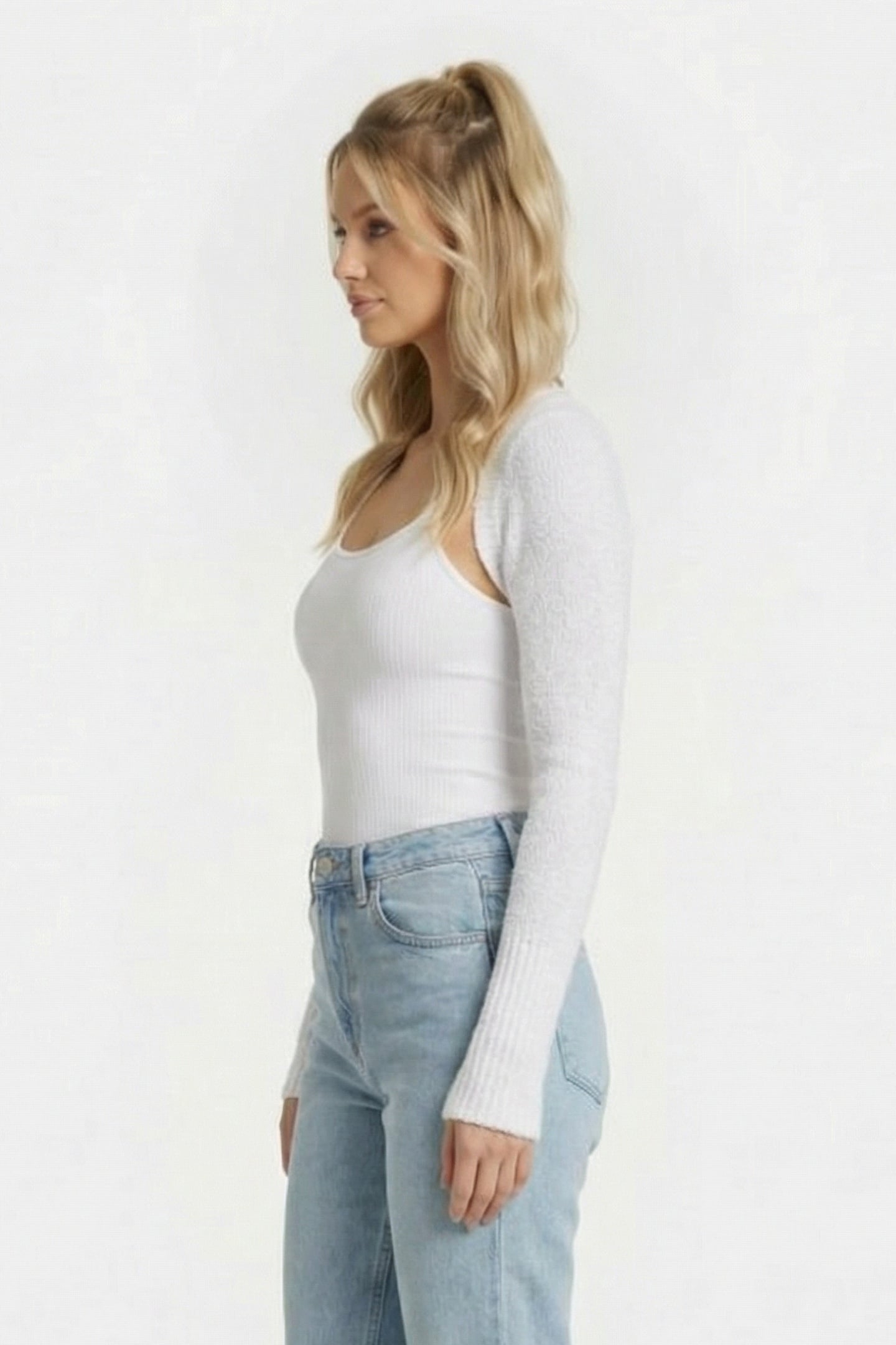 BIDZI PULLOVER ECRU/GREY 3