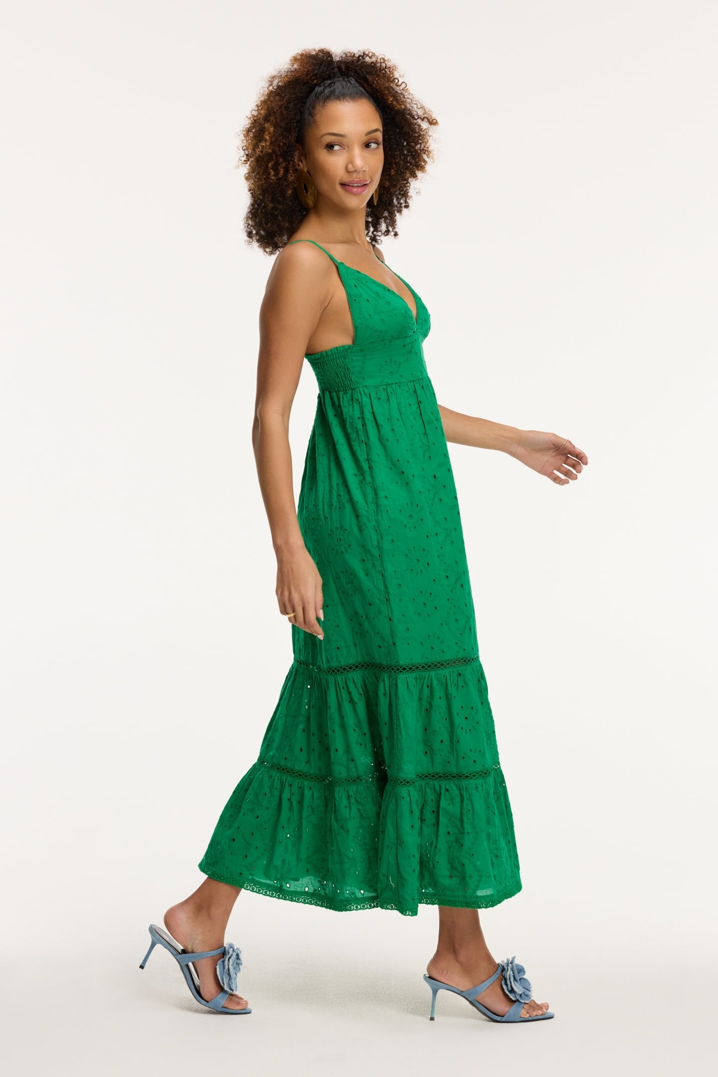 JASMIN DRESS EMBRO BRODERIE GREEN 5