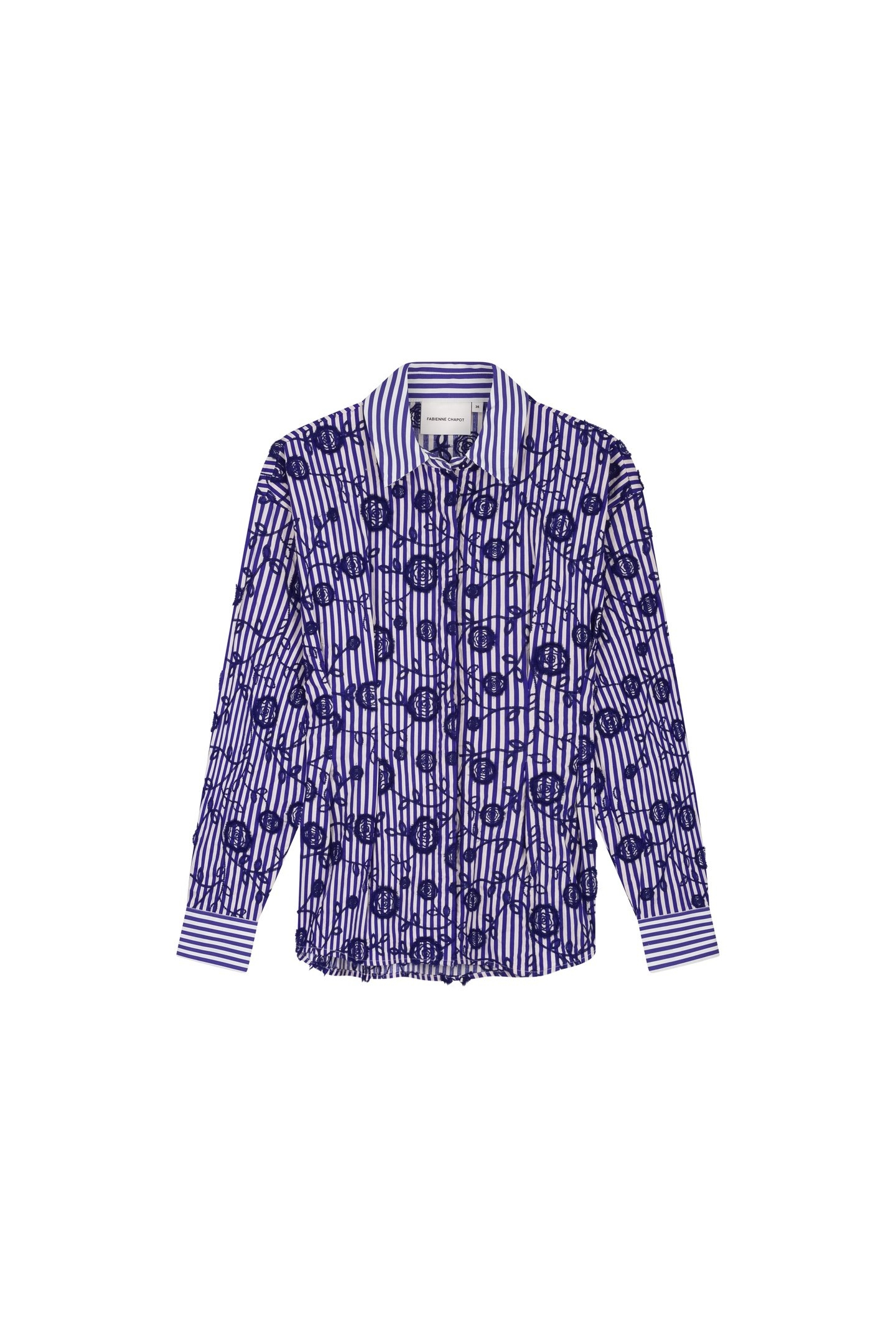 ROSINA BLOUSE COSY WHITE/ROYAL COBALT 4