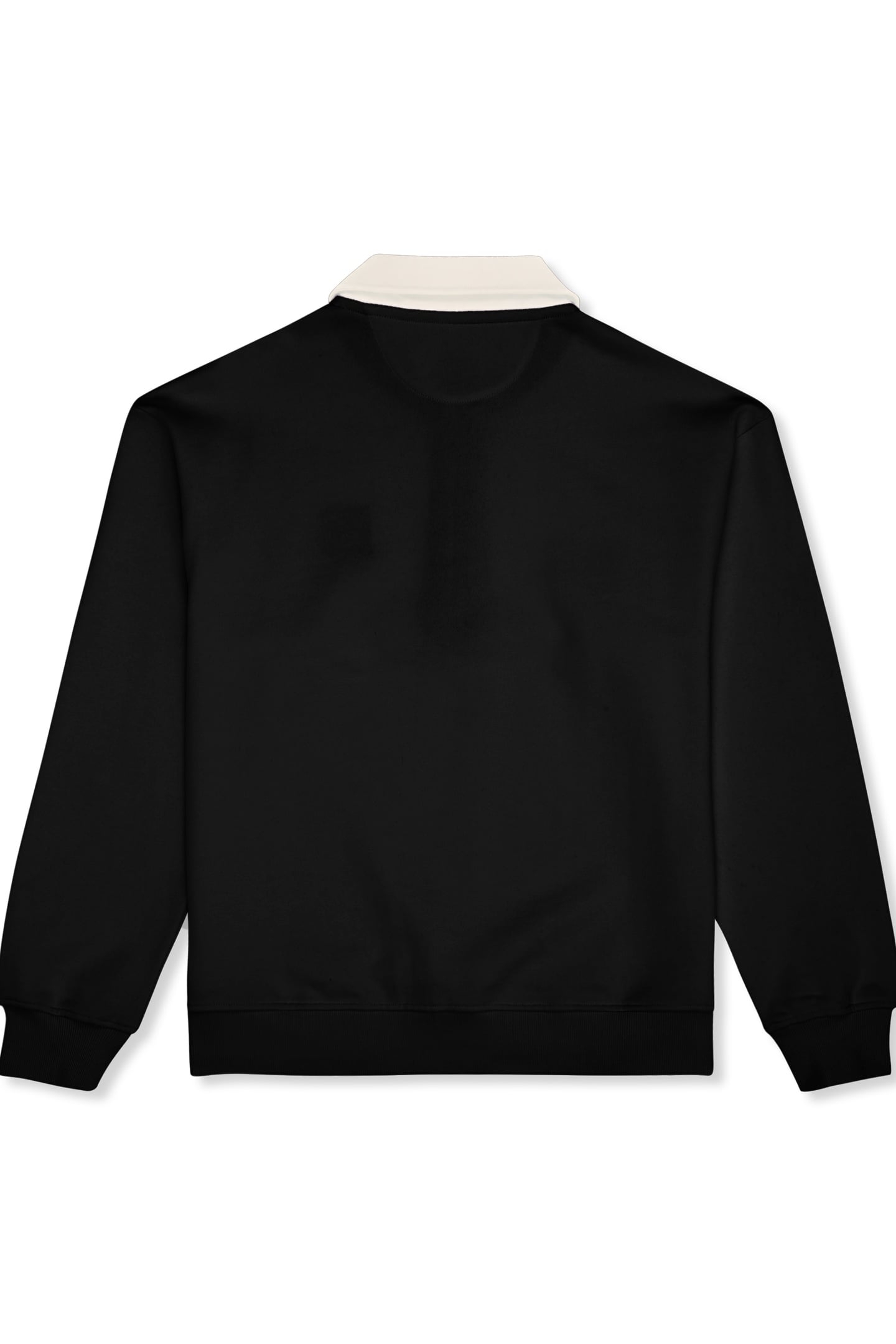 LAGRIO LOOSE POLO SWEATSHIRT BLACK-EGRET 4