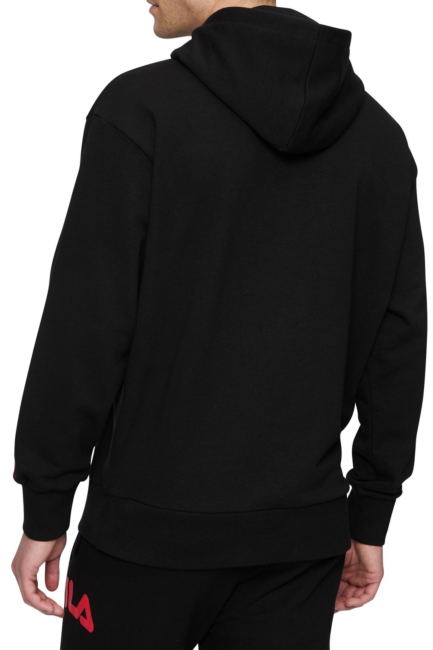 LANDOGNE LOOSE HOODIE BLACK-TRUE RED 3