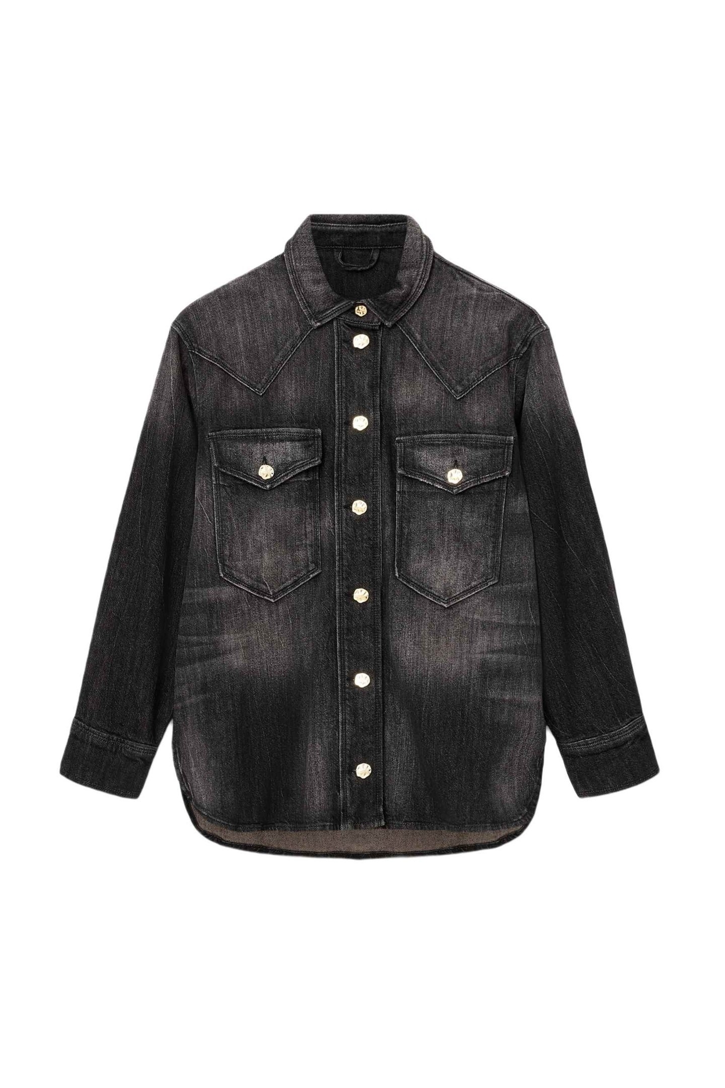 BRYN DENIM SHIRT WASHED BLACK 5