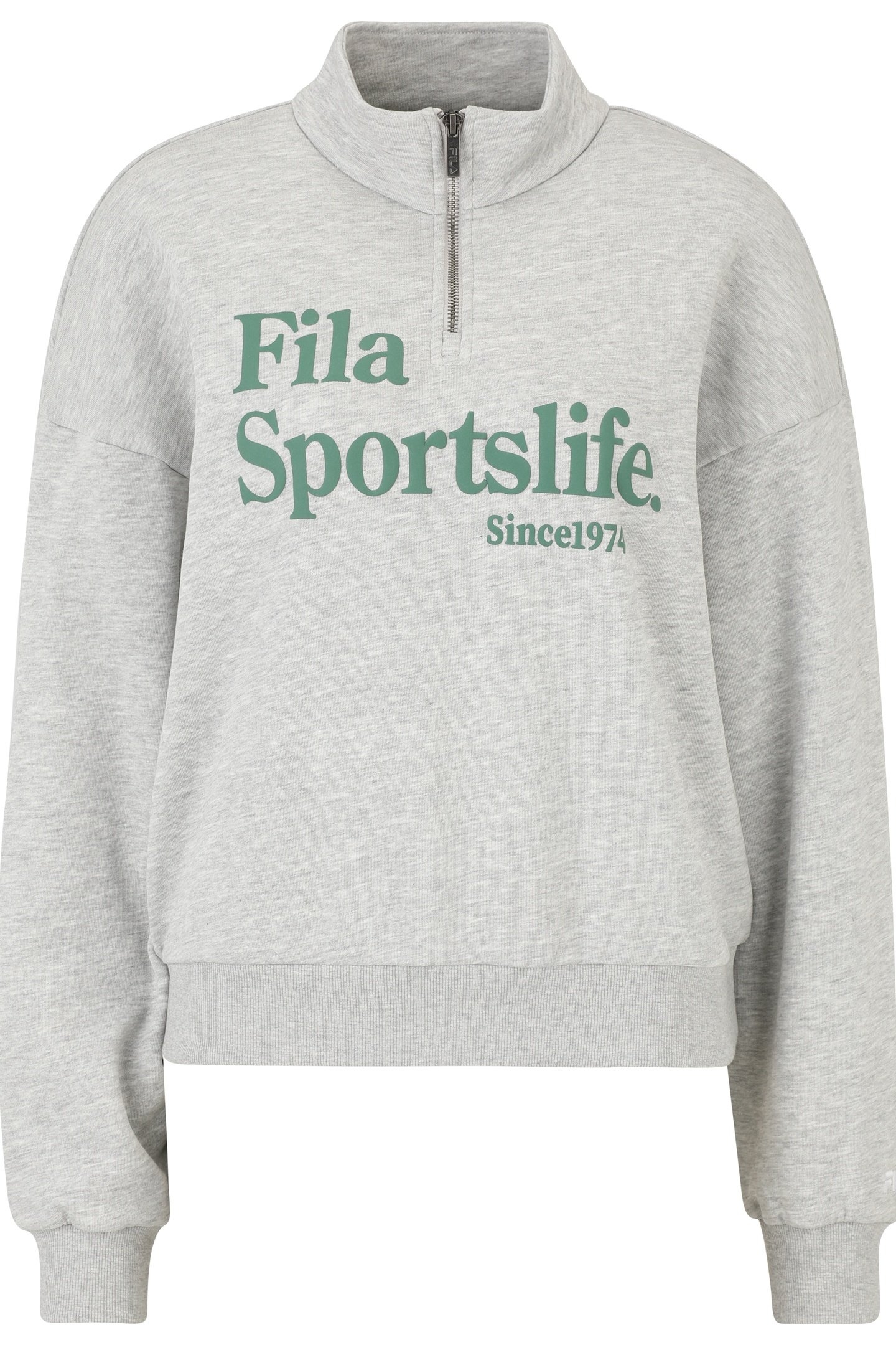 LACHY OVERSIZED HALF ZIP SWEATER LIGHT GREY MELANGE 5