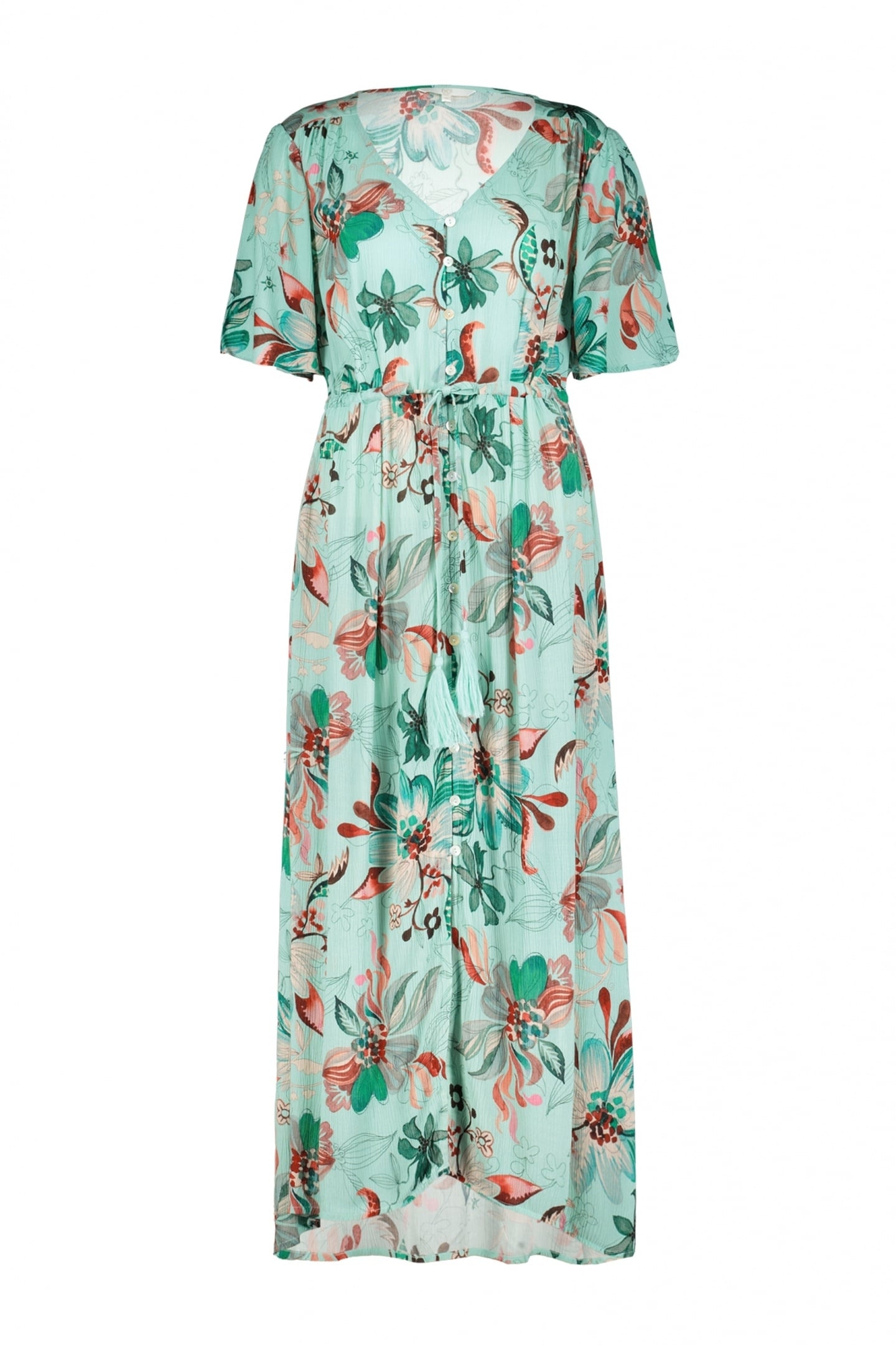 DRESS JAZZY OCEAN GREEN REFLECTION PRINT 4