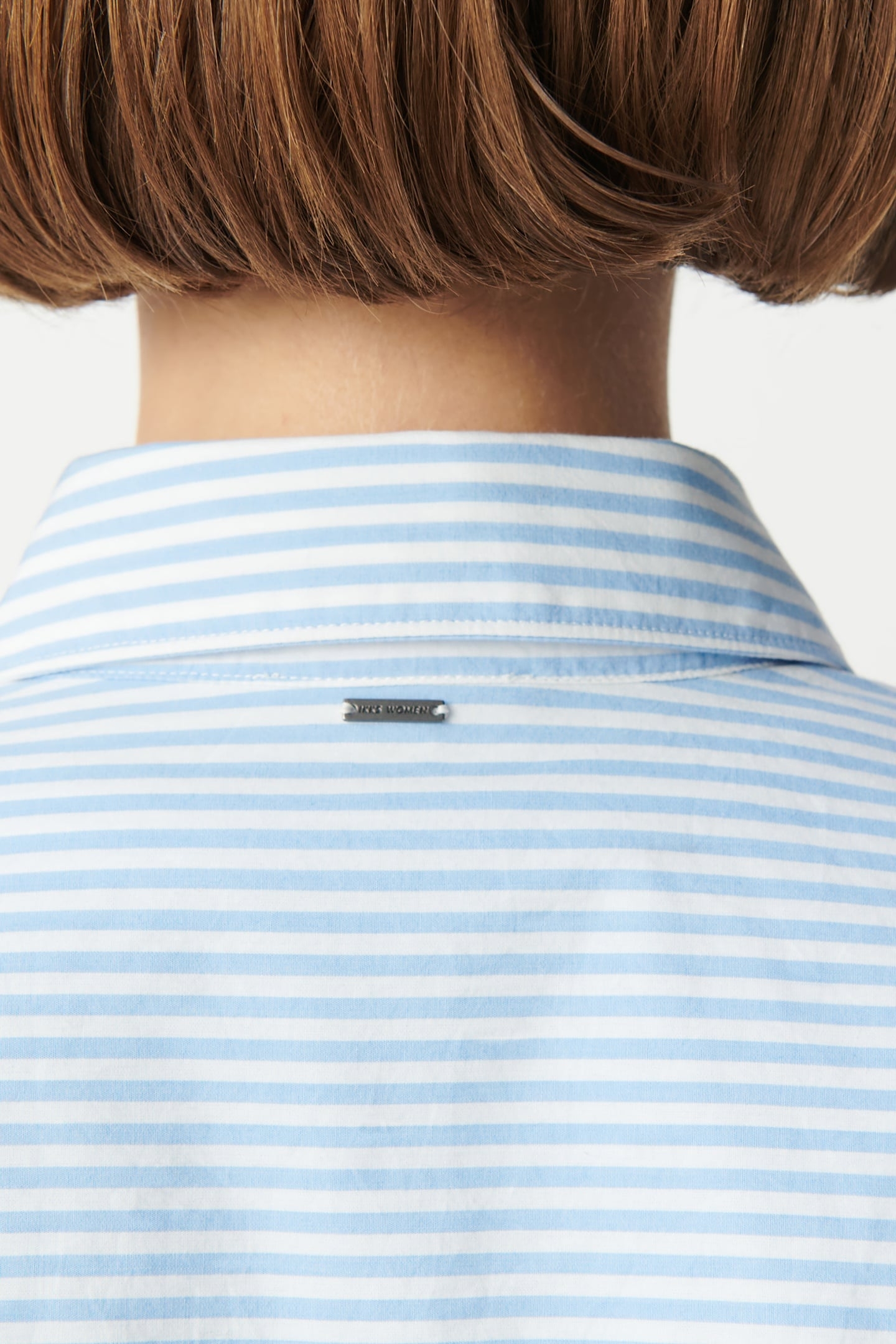 OVERSIZED BLUE STRIPED ORGANIC COTTON SHIRT 6