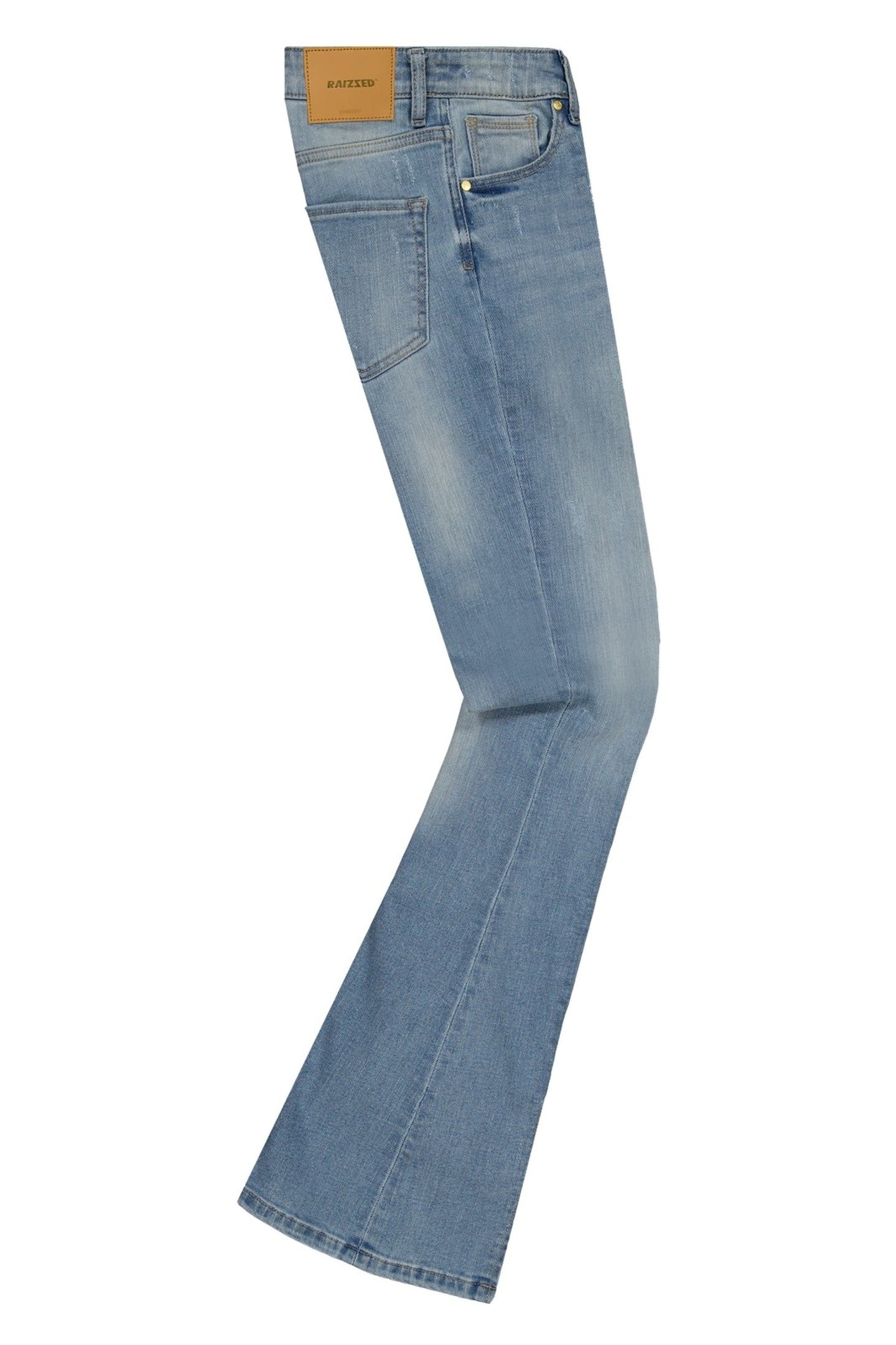 SUNRISE SLIT FLARE JEANS VINTAGE BLUE 5