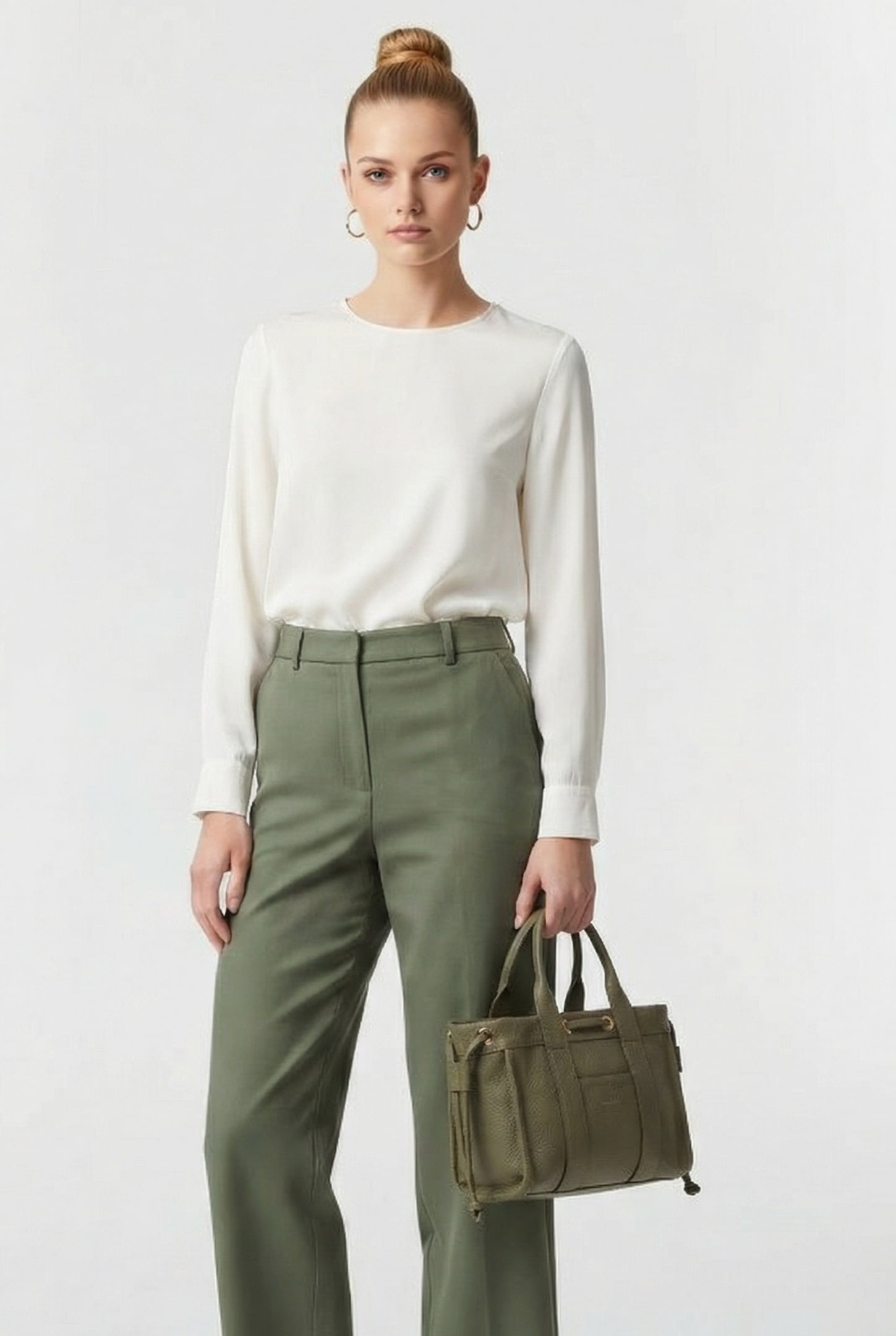 GRAINED LEATHER SMALL TOTE BAG 1