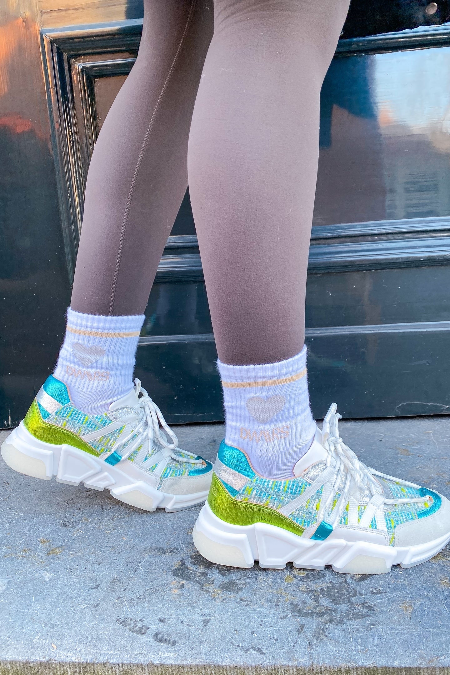 LOS ANGELES TWEED SNEAKER APPLE / SILVER 2