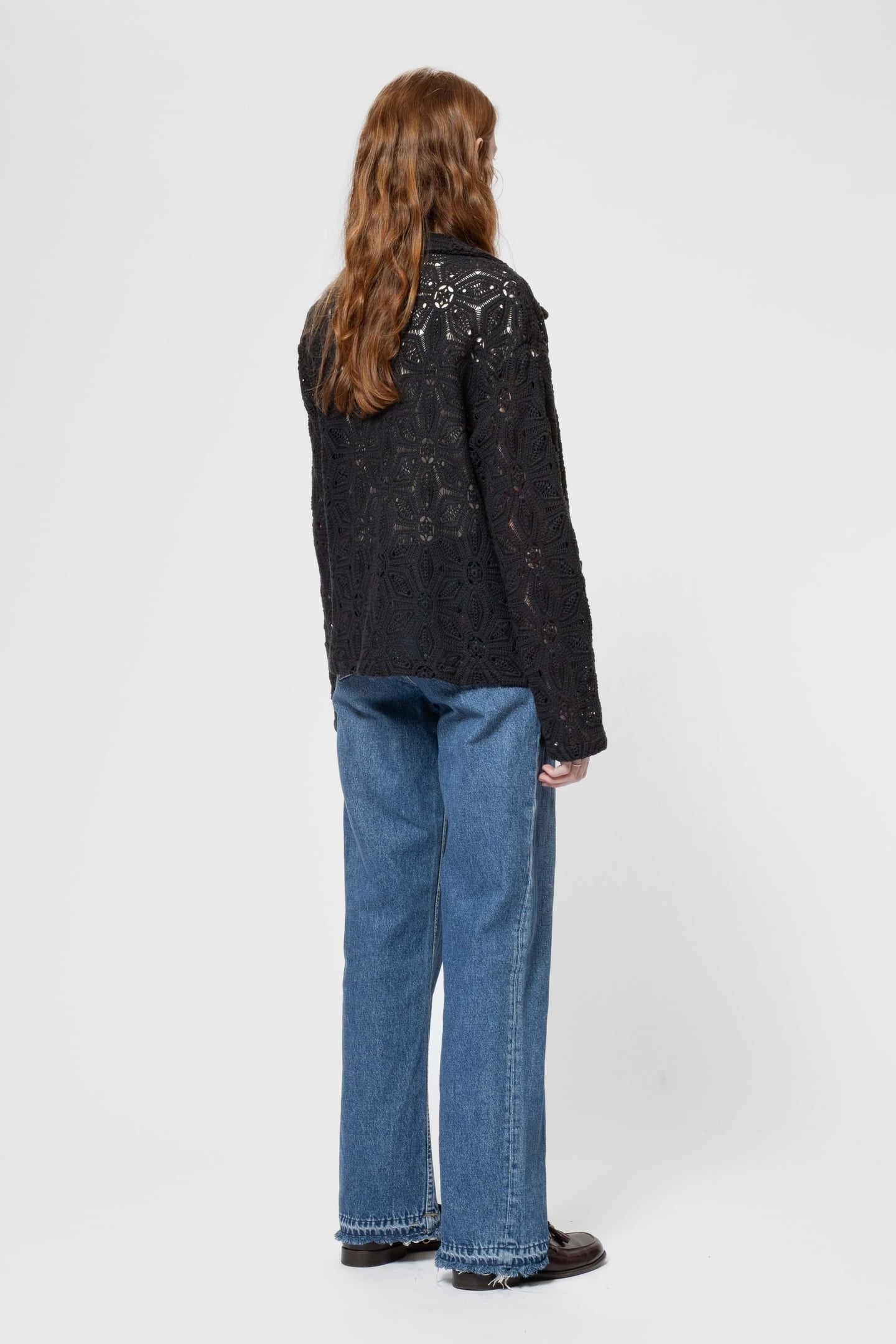 ANITA CROCHET CARDIGAN BLACK 4