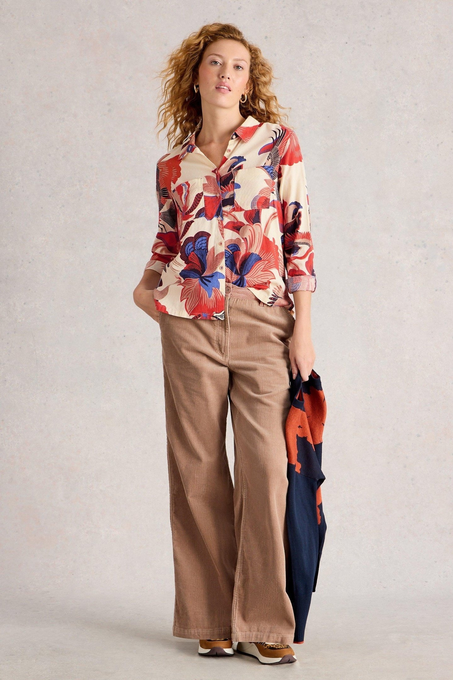 SOPHIE PRINTED SHIRT IVORY MULTI 1