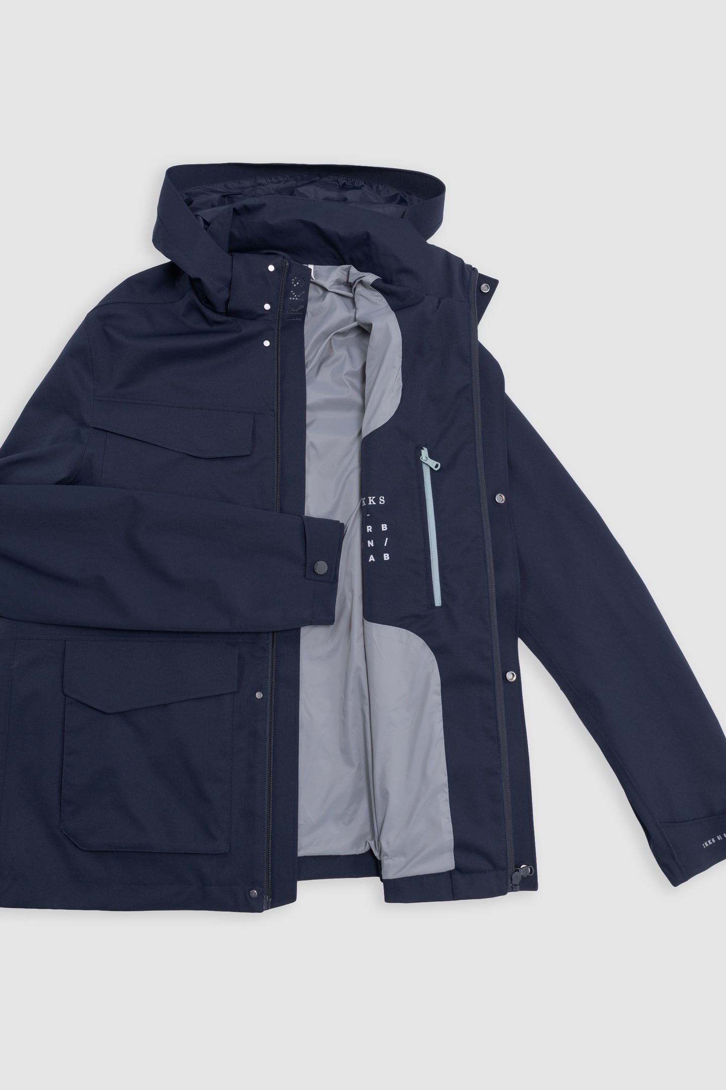 NAVY NYLON WATERPROOF PARKA 6