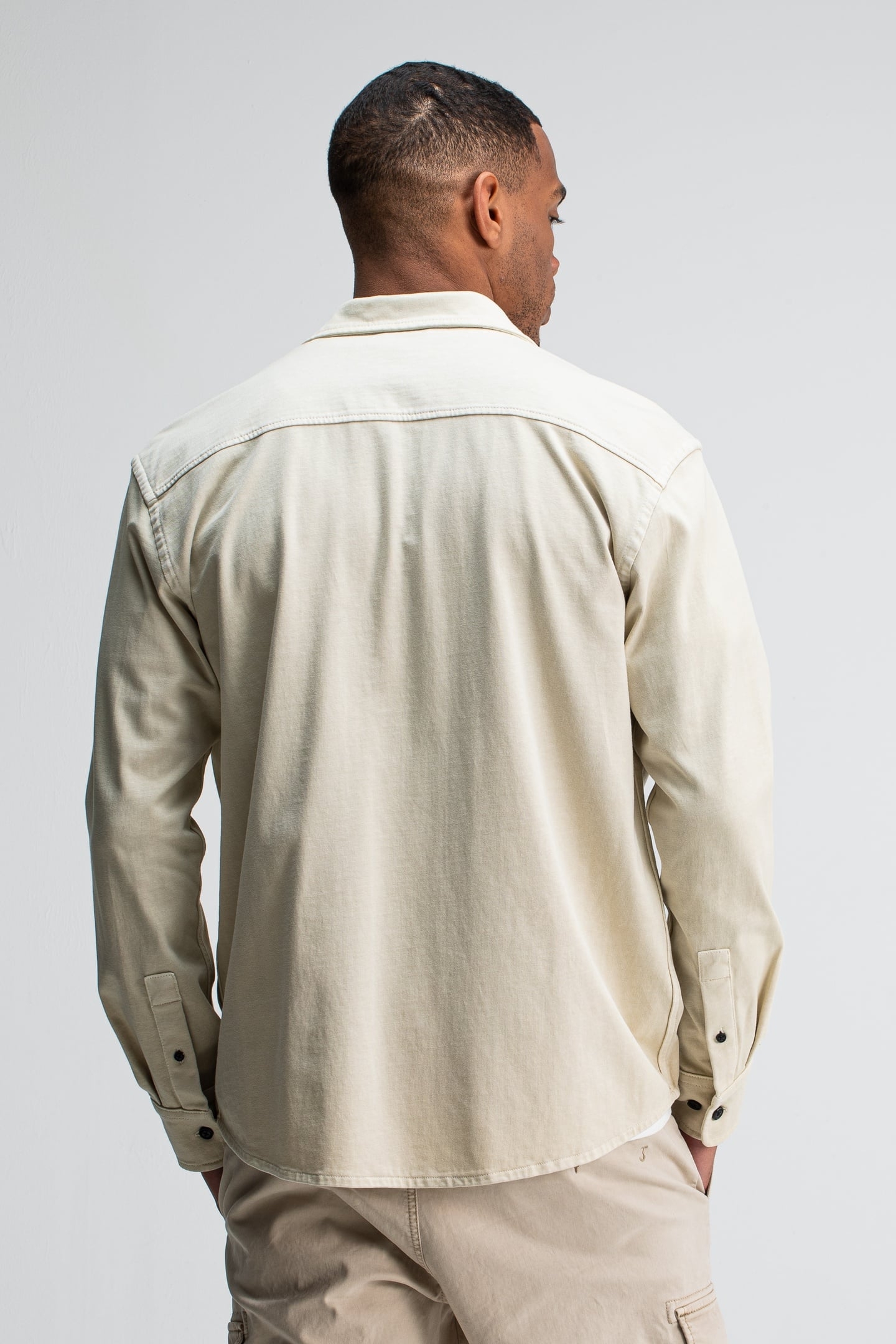 PHIL JERSEY OVERSHIRT BEIGE GREY VD 2