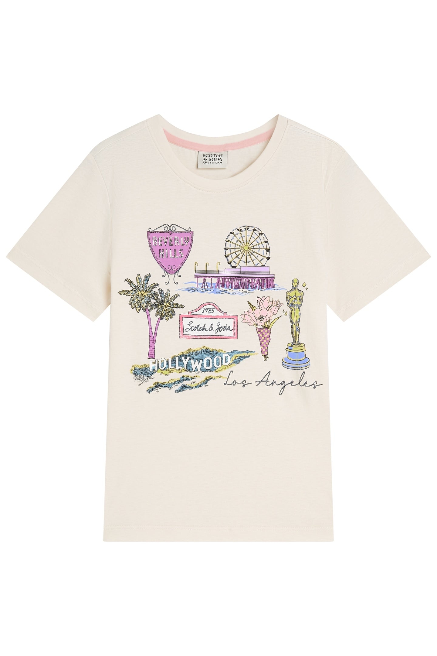 GIRLS LA GRAPHIC TEE NATURAL 1