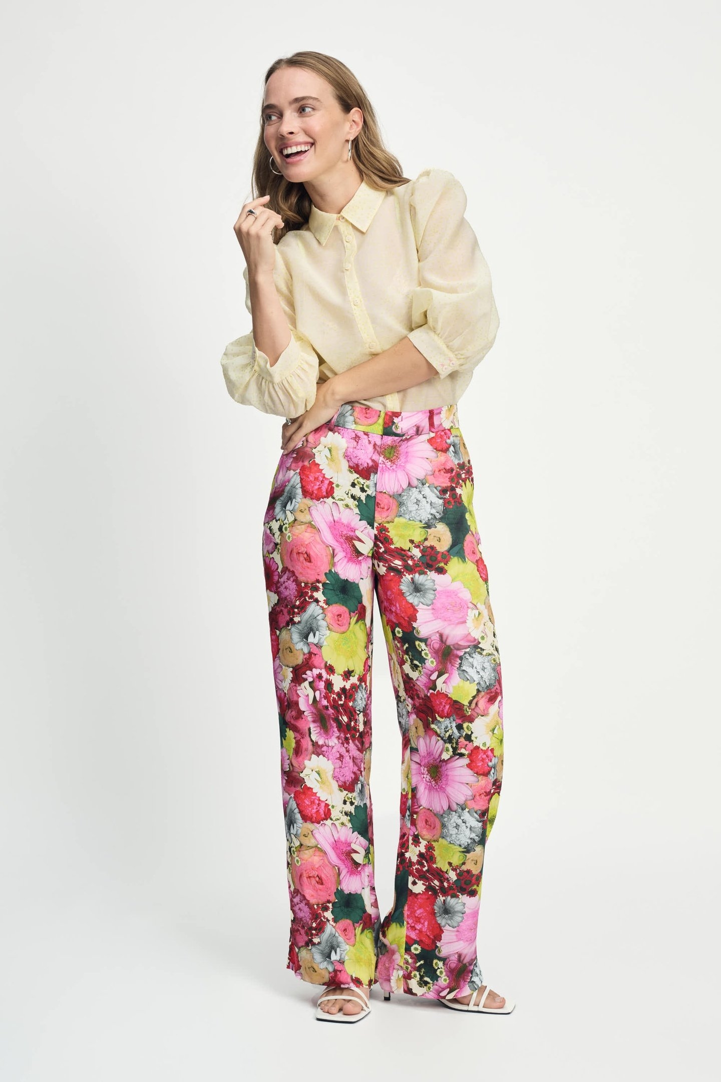 BLOUSE - LIME DOTS YELLOW 1