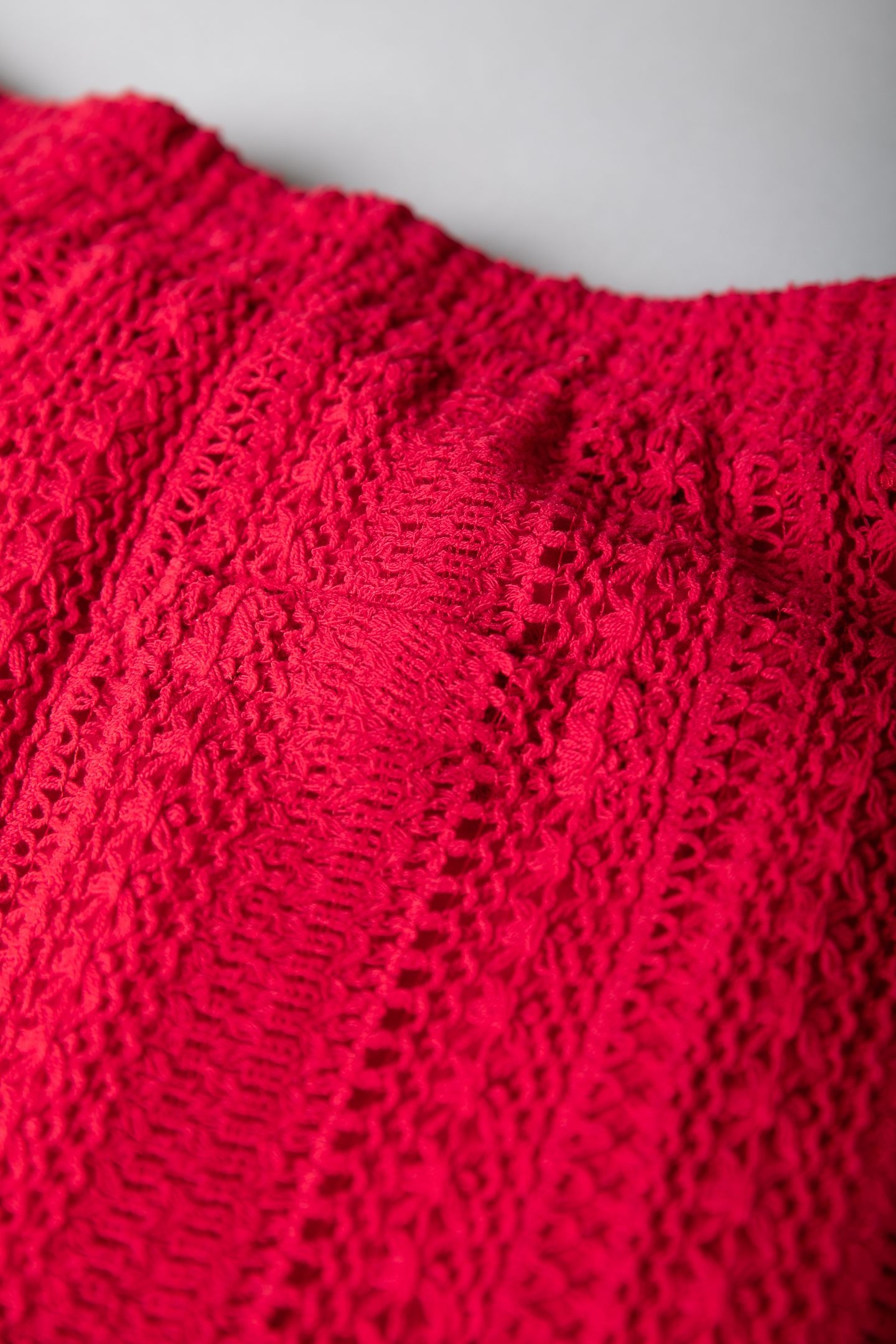 MELODY CROCHET STRAIGHT PANTS POPPY RED 6