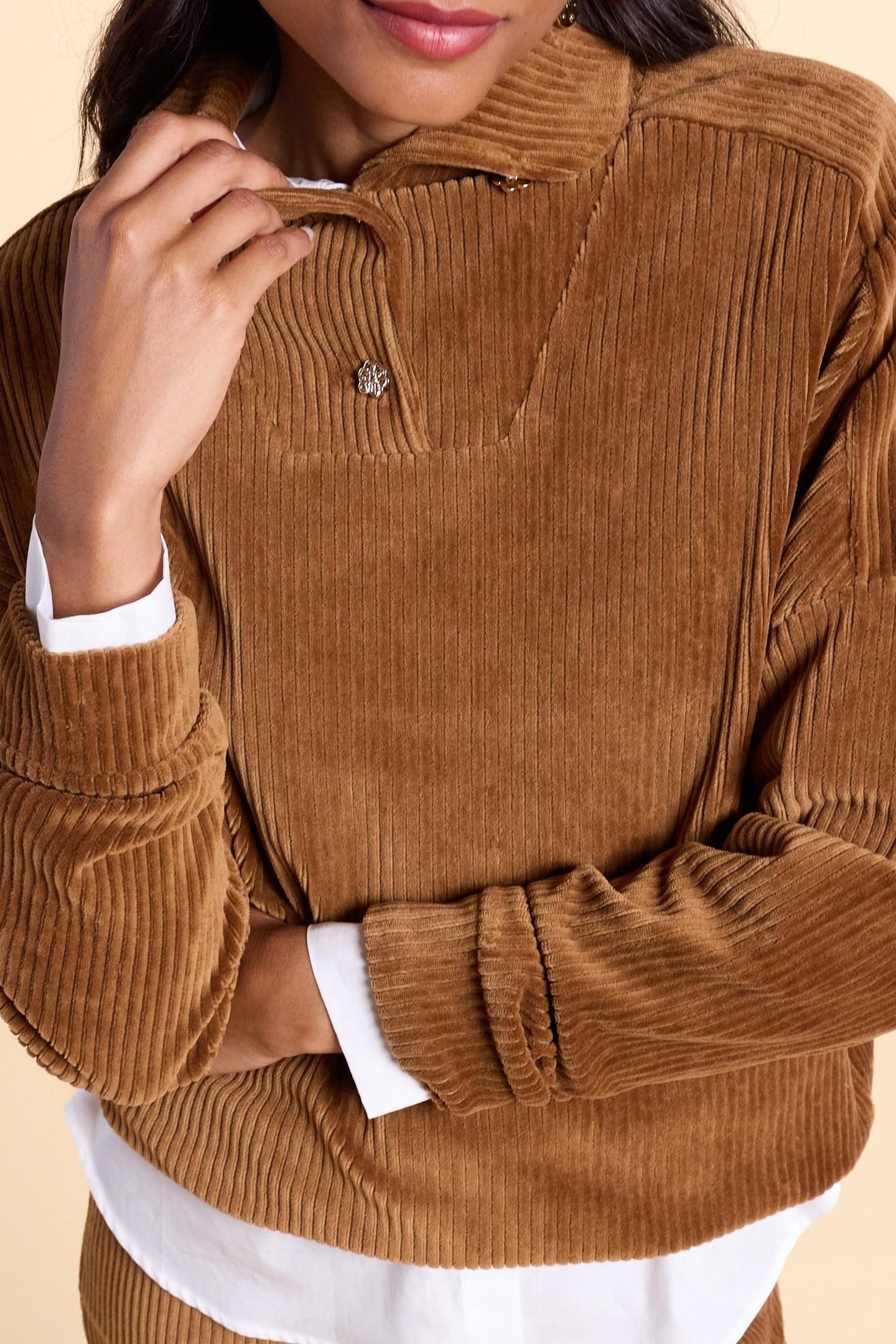 CAMEL CORDUROY SWEATER CAMEL 5