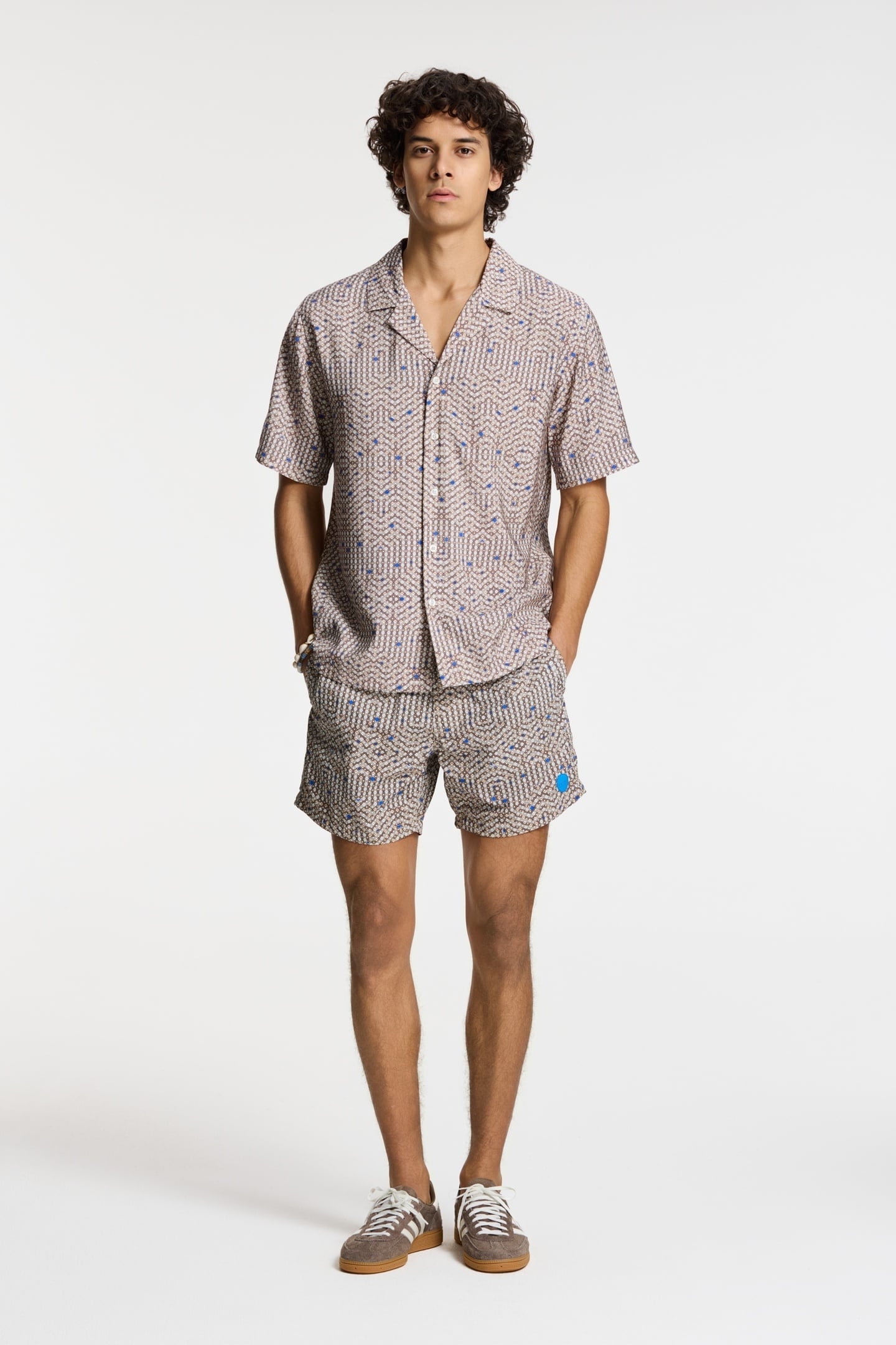 VIC SHORT SLEEVE SHIRT GEO STORM BEIGE GEO STORM 3