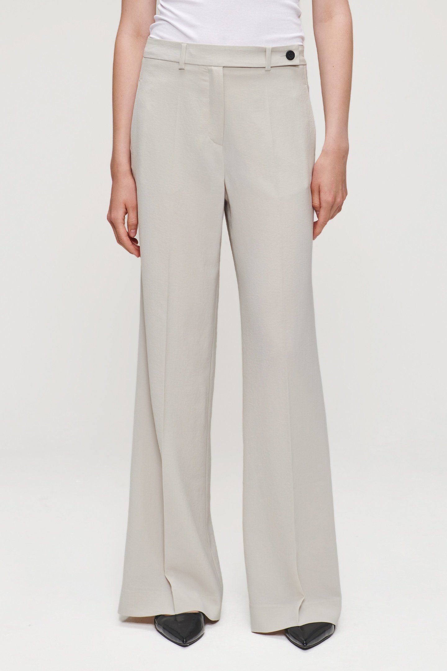 JAP CREPE WIDE LEG PANTS GREIGE 2