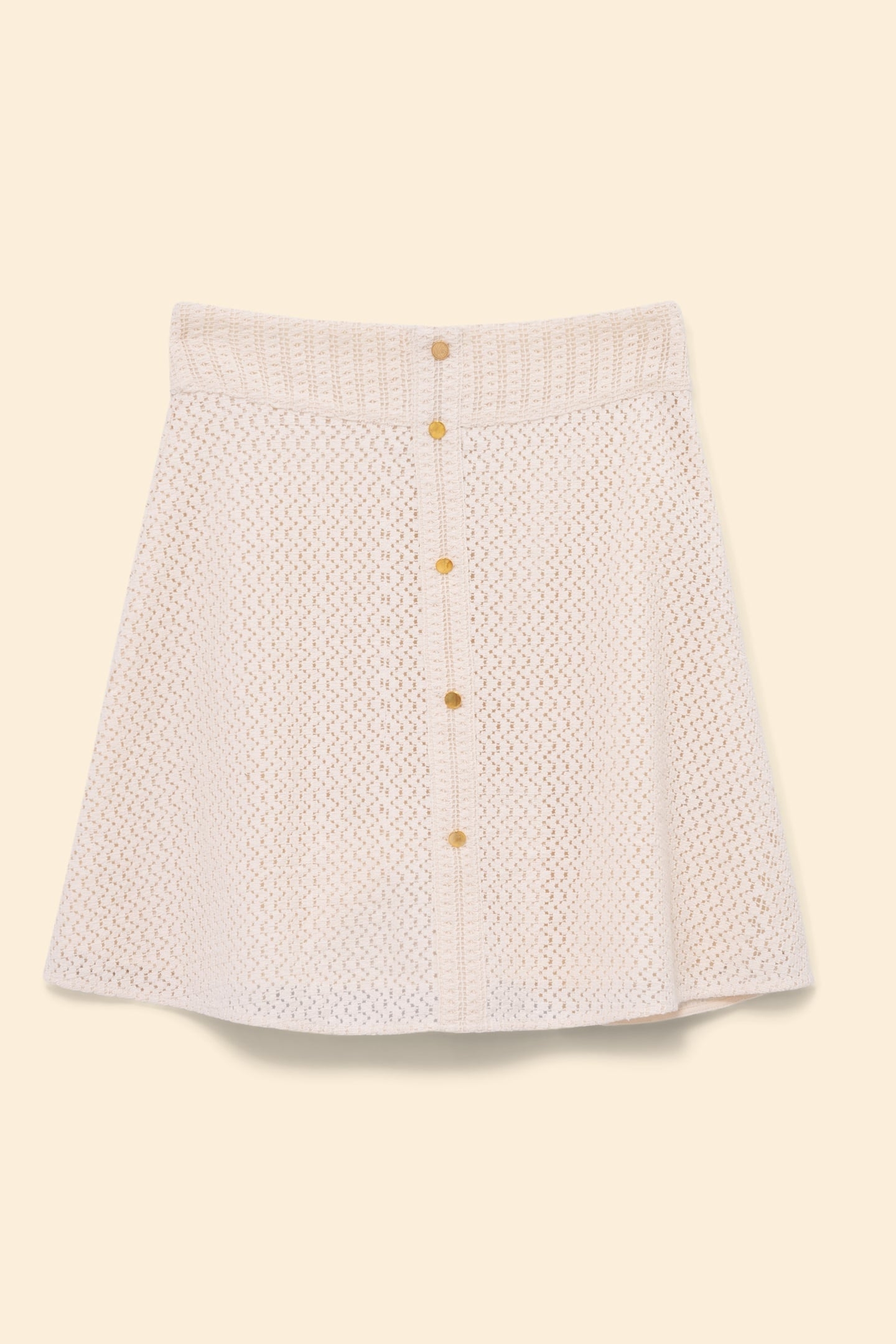 SHORT ECRU LACE SKIRT ECRU 5