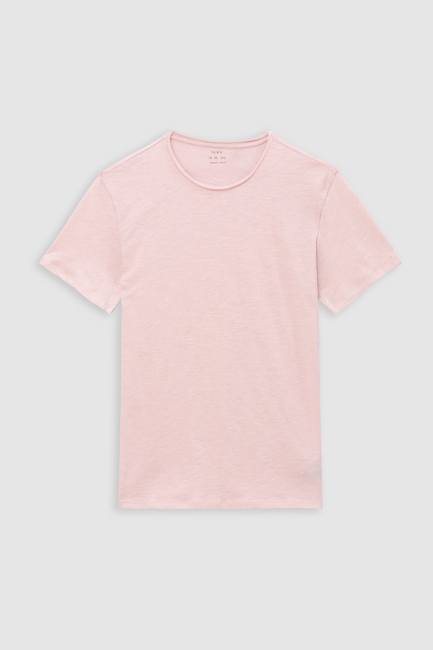 PINK ORGANIC COTTON ESSENTIAL CREW NECK T-SHIRT 4