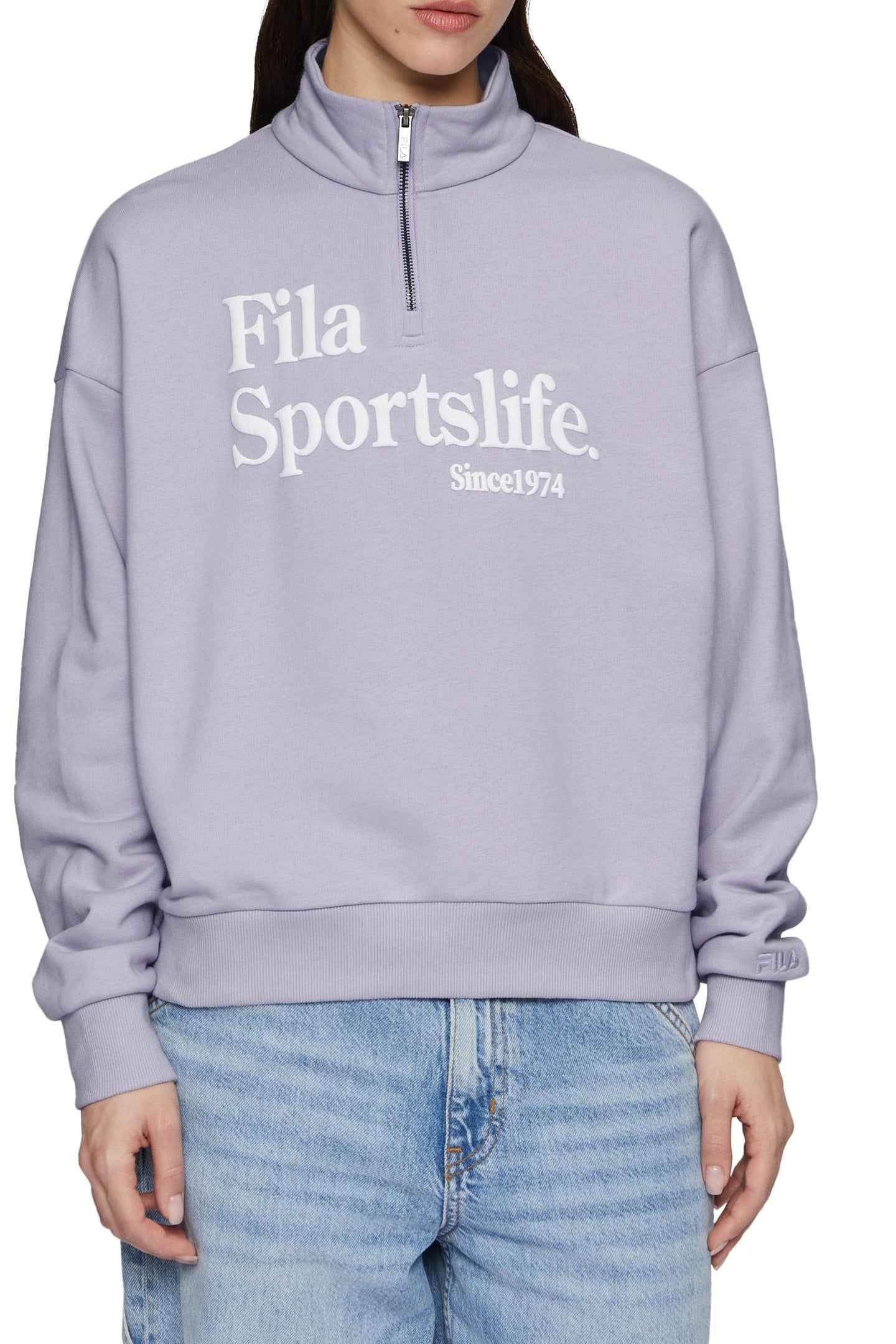 LACHY OVERSIZED HALF ZIP SWEATER THISTLE 2