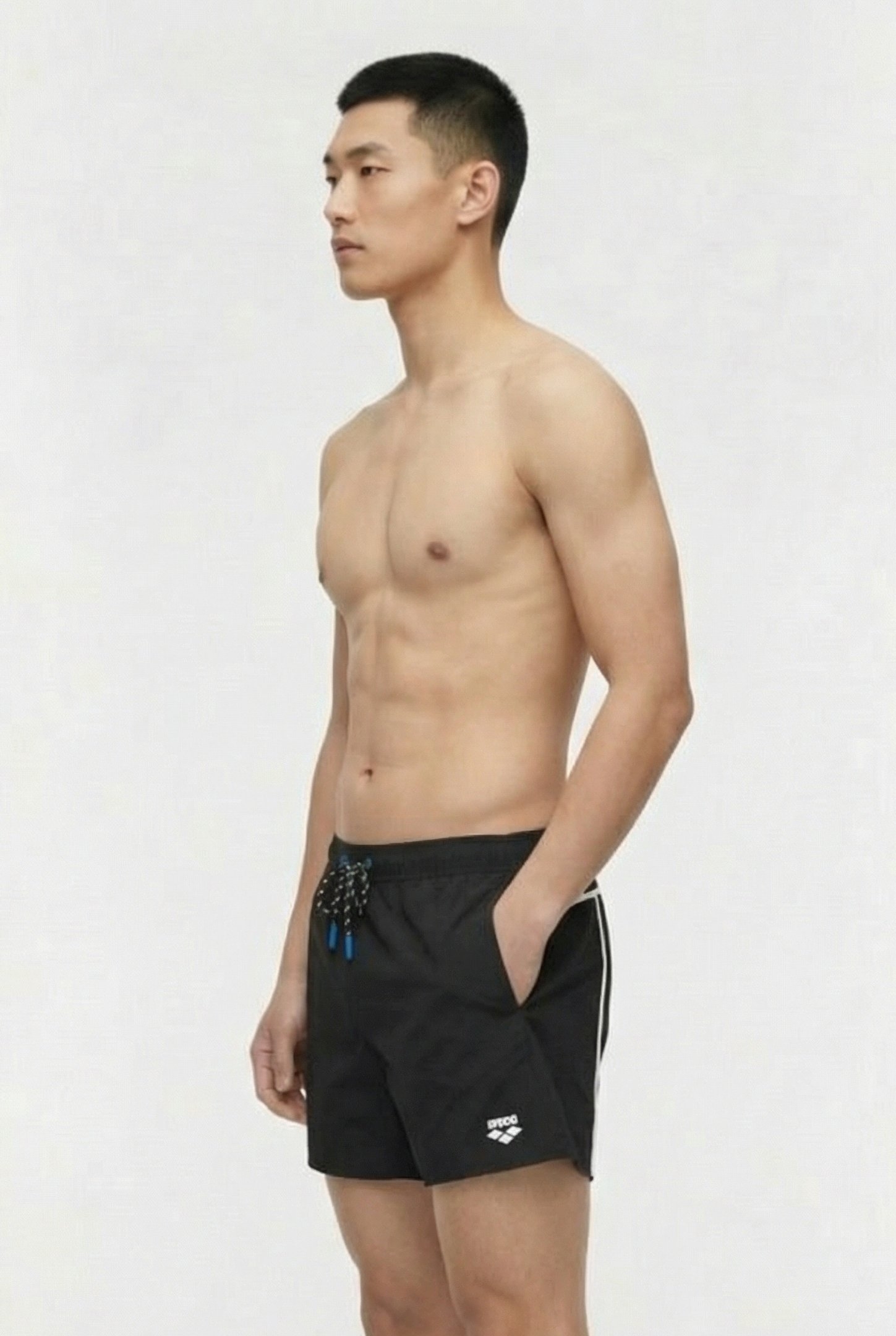 MEN'S ARENA PRO_FILE BEACH SHORT BLACK-WHITE 3