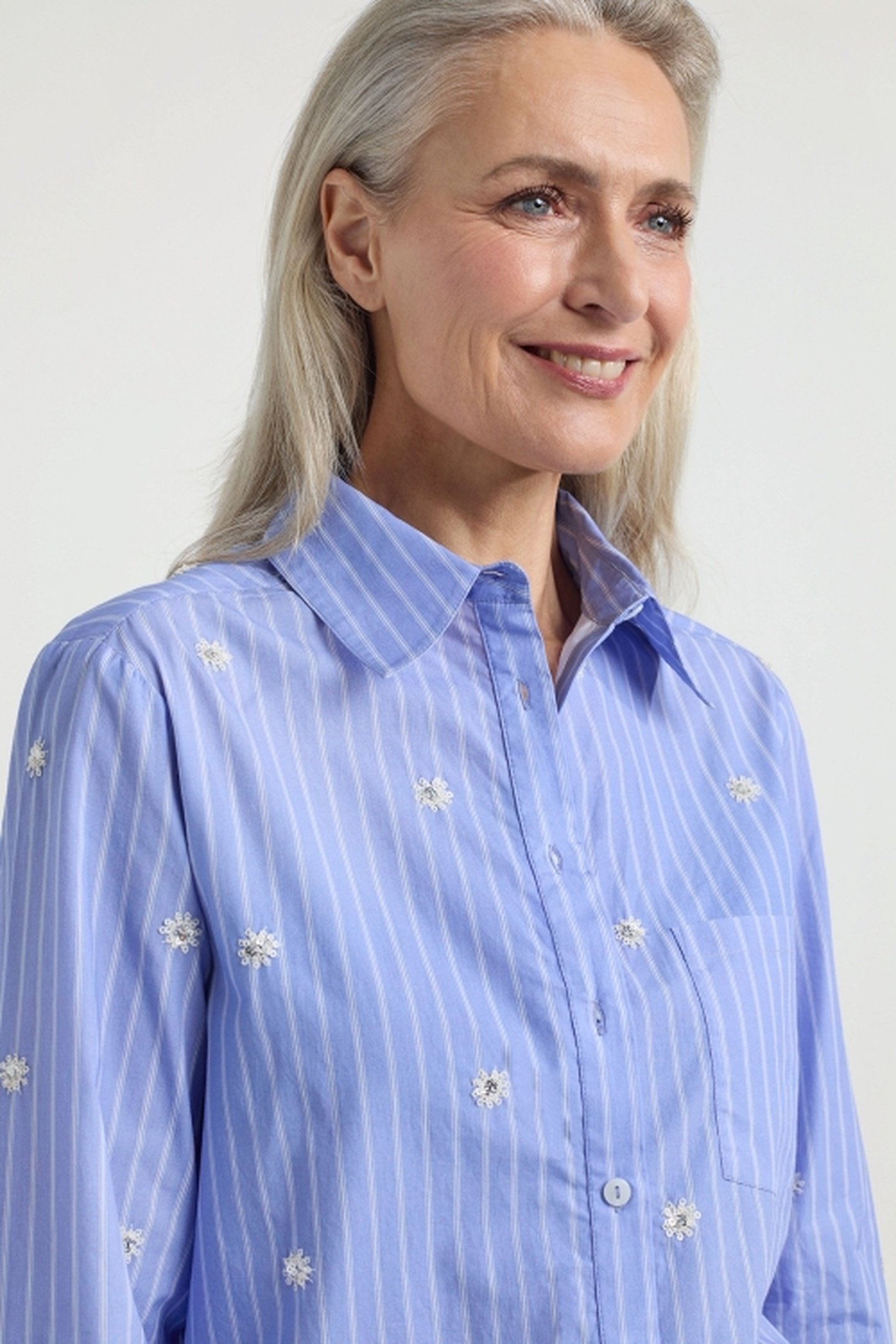 JUUL BLOUSE LAVENDER STRIPE 5