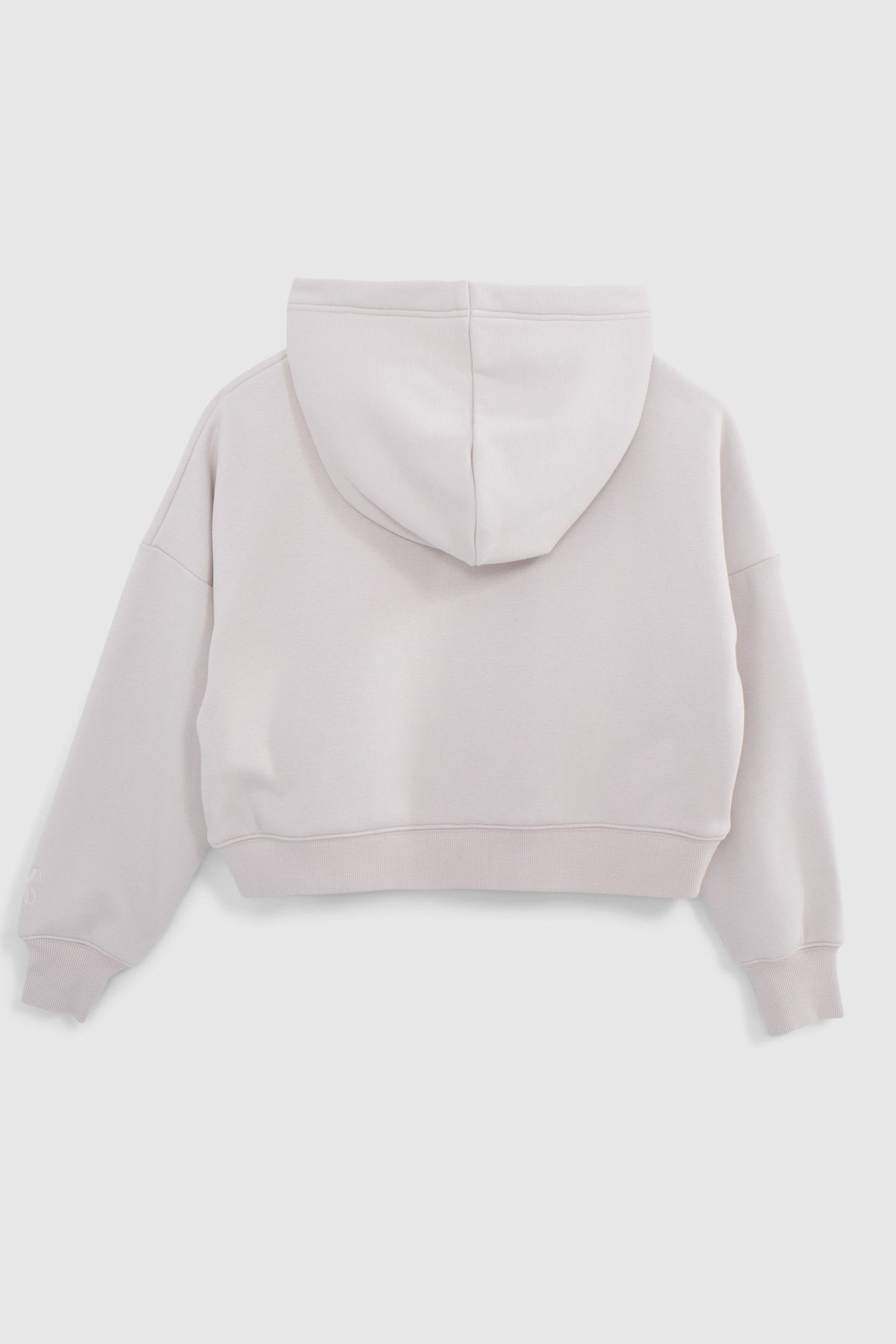 GIRL'S BEIGE CROPPED FLOCKED MESSAGE SWEATER 2