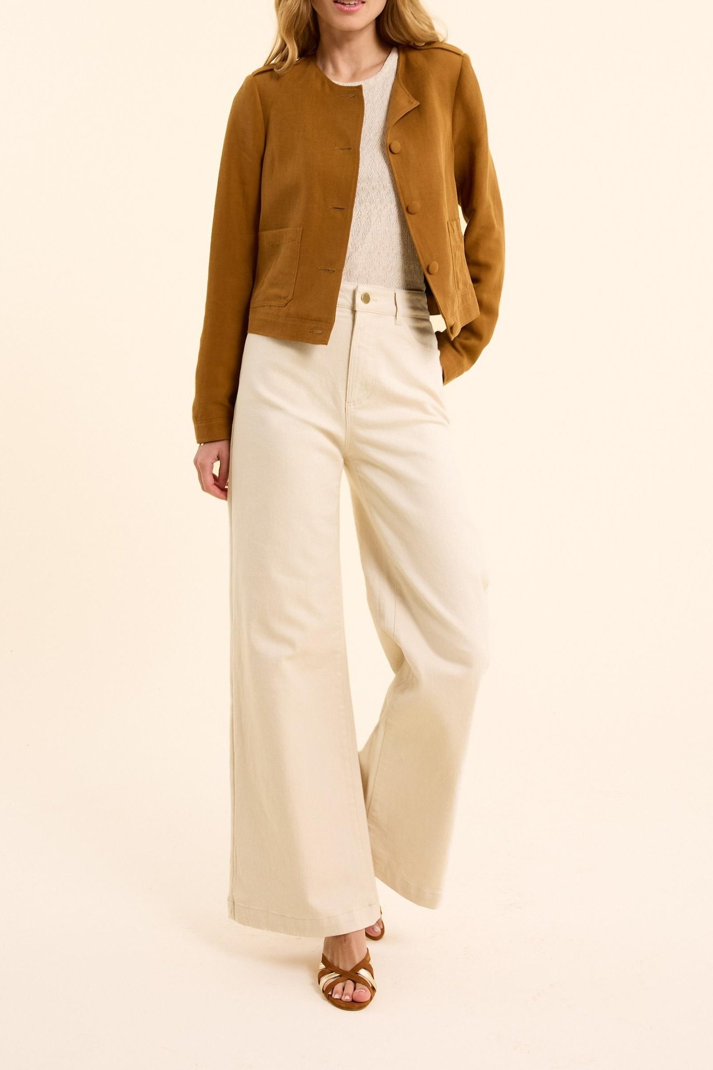 SHORT CAMEL SUIT JACKET CAMEL 1