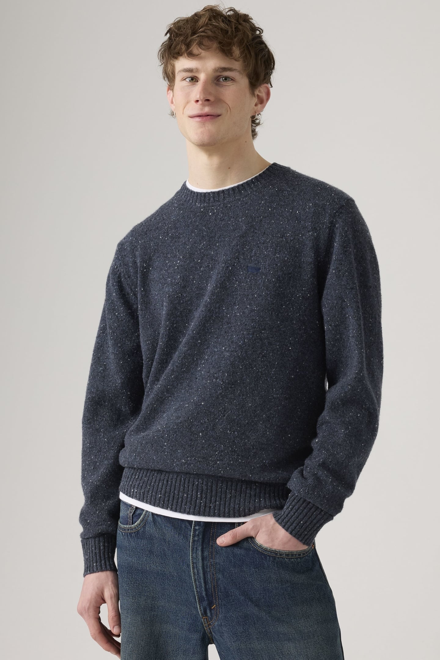 ORIGINAL HM SWEATER NEPPY FLECK DRESS BL 2