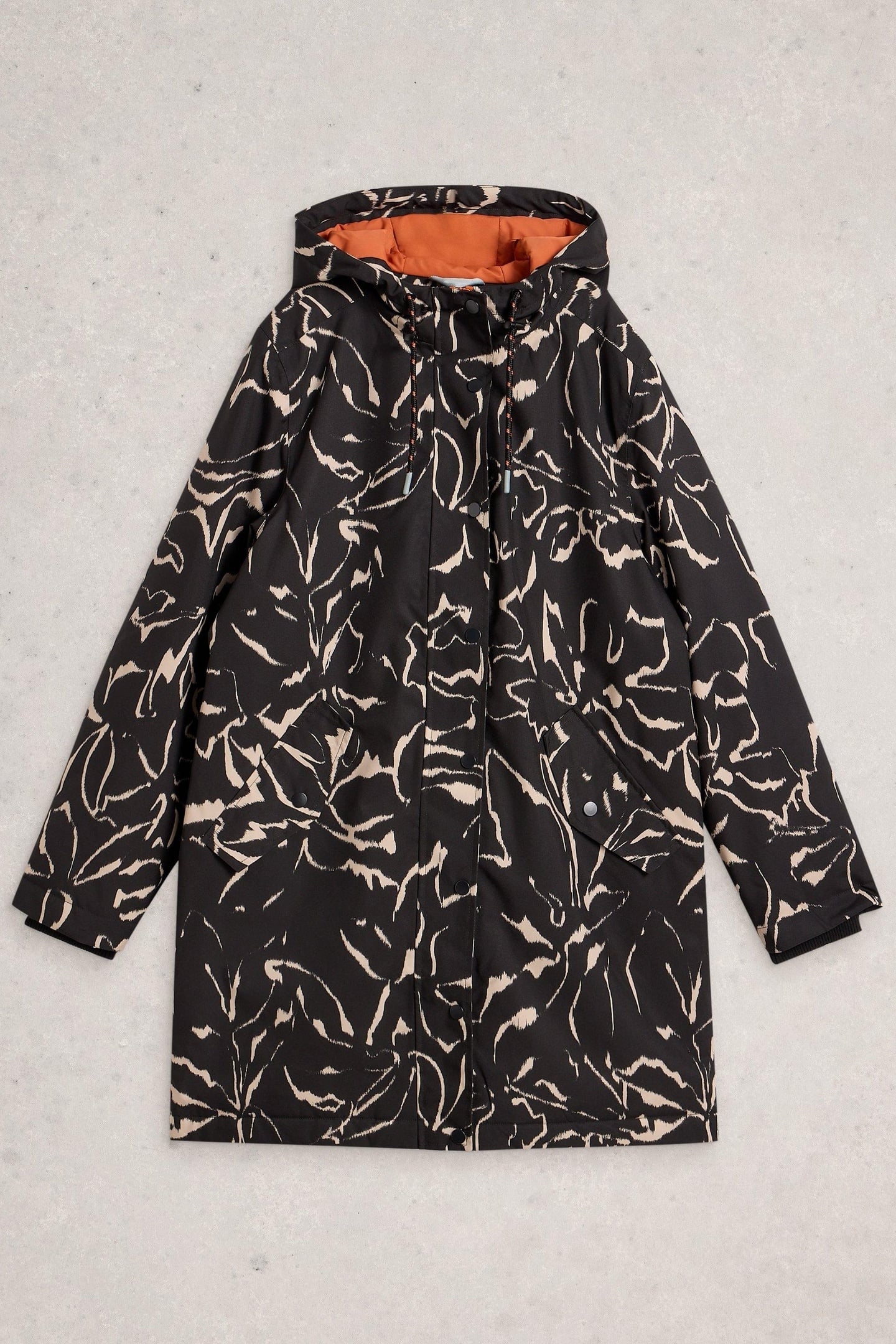 WILLOW WATERPROOF COAT BLACK PRINT 3