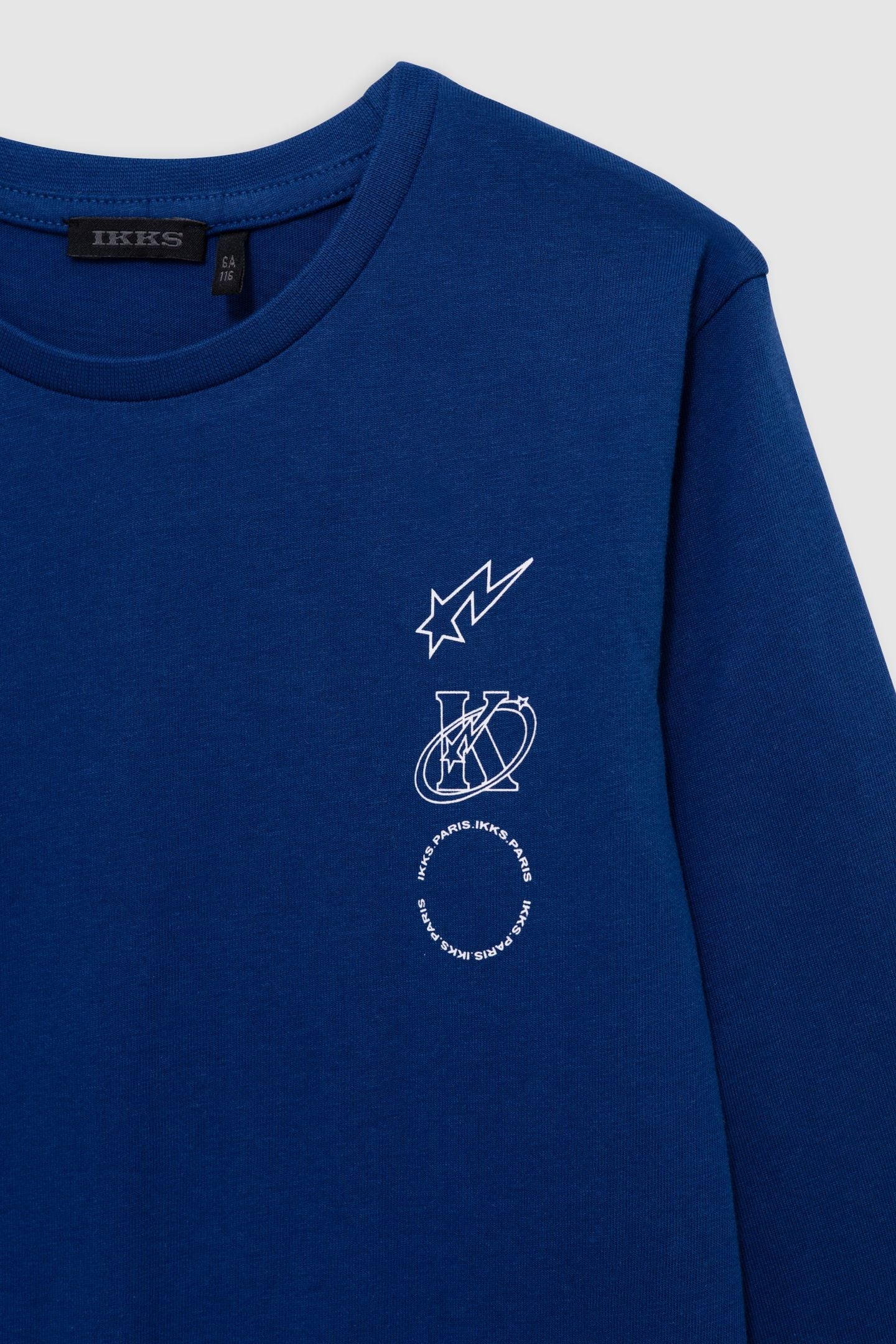 BOY'S BLUE ORGANIC COTTON T-SHIRT, K-COMET LOGO ON BACK 2