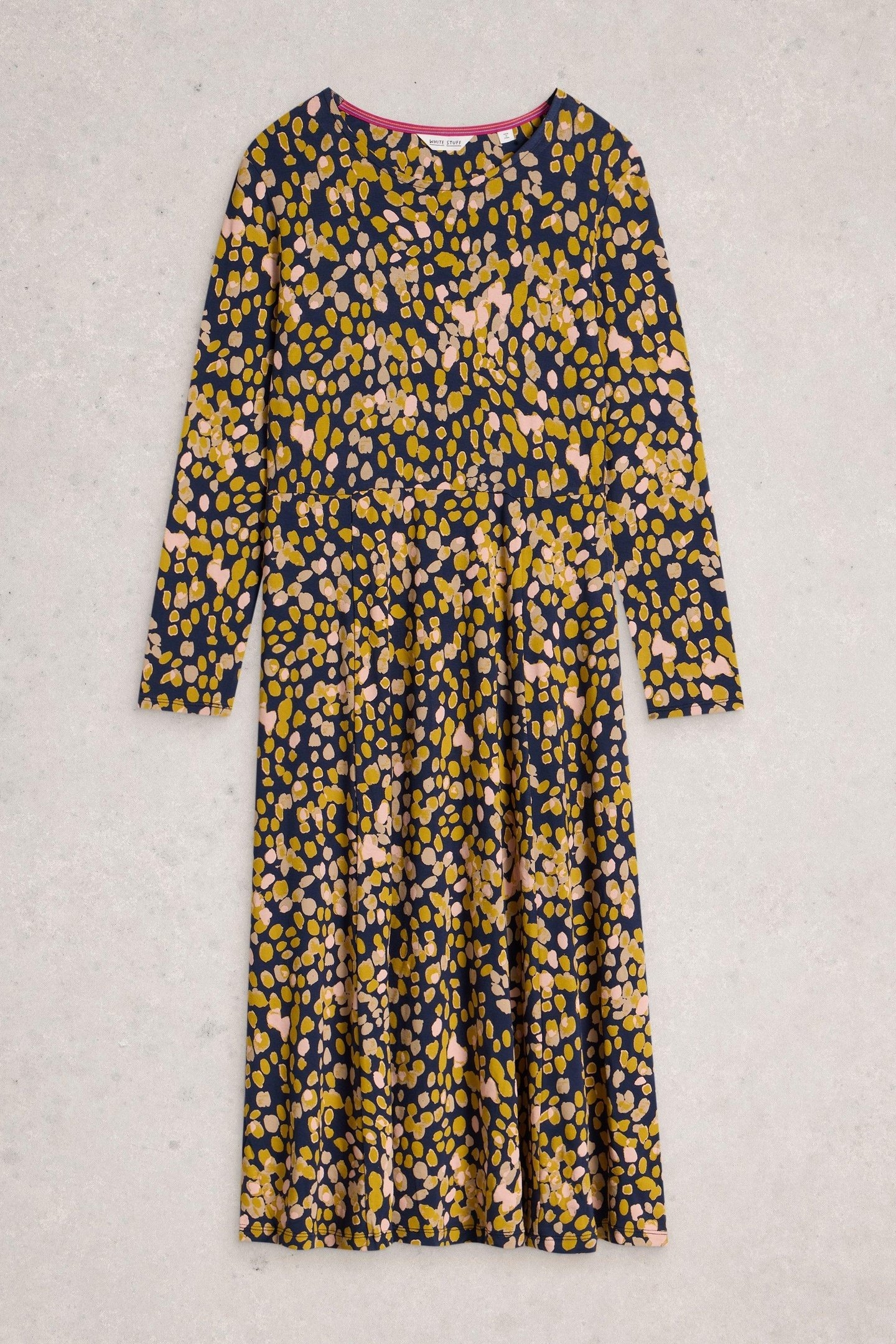 MADELINE JERSEY DRESS CHARTREUSE MULTI 4