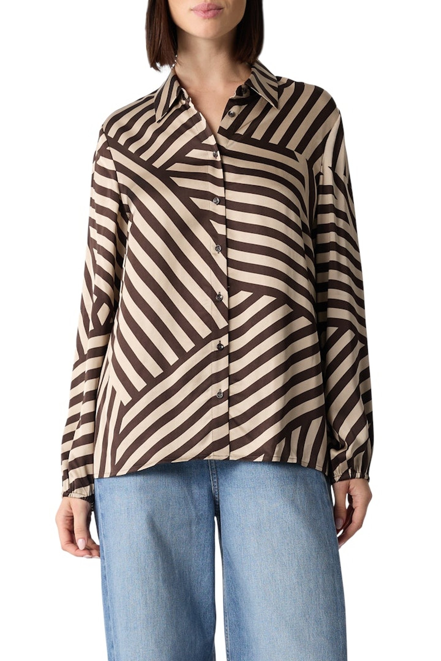 COMMA BLOUSES BROWN-DARK 1