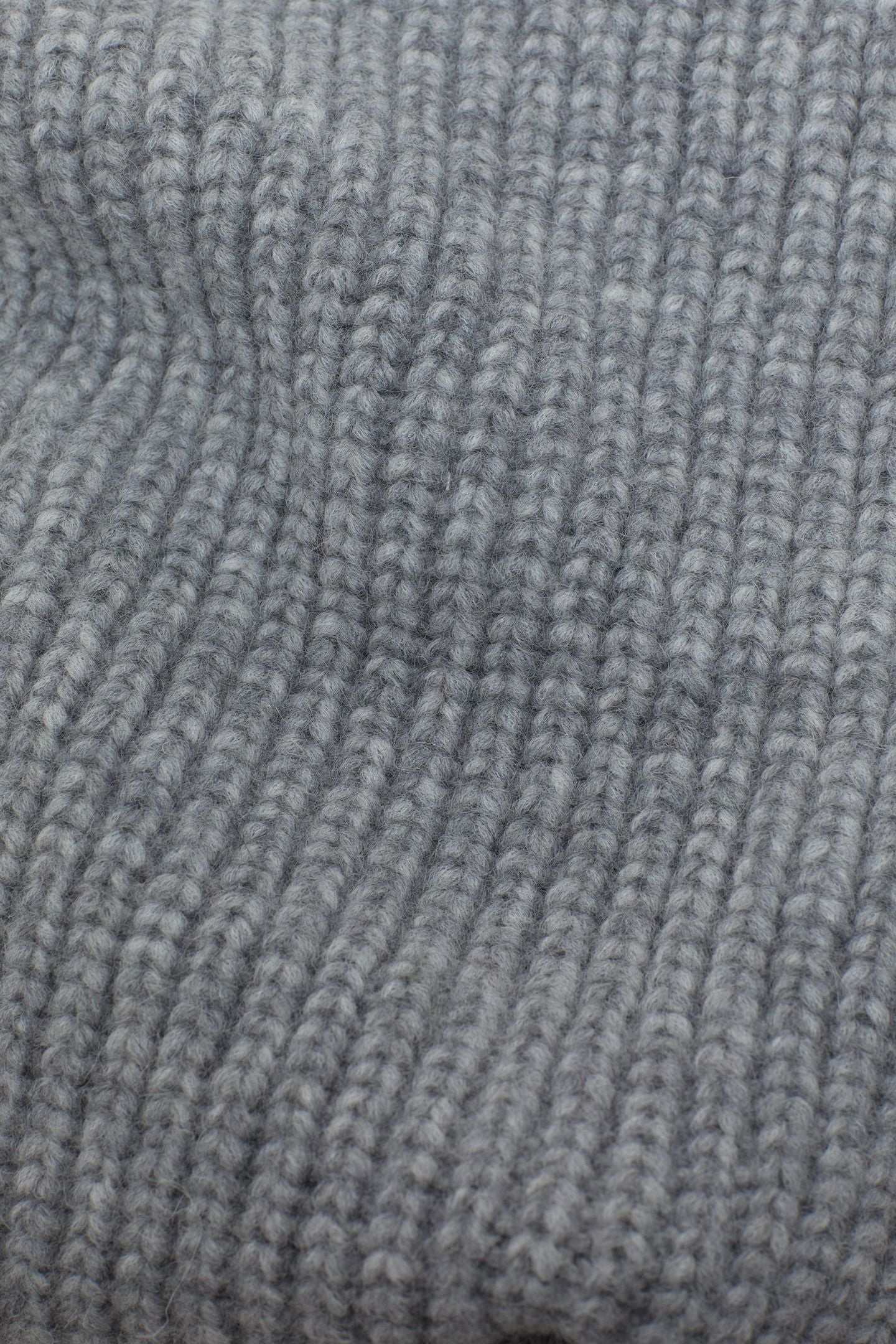 KNITTED SCARF SCARVES GREY HEATHER MELANGE 4