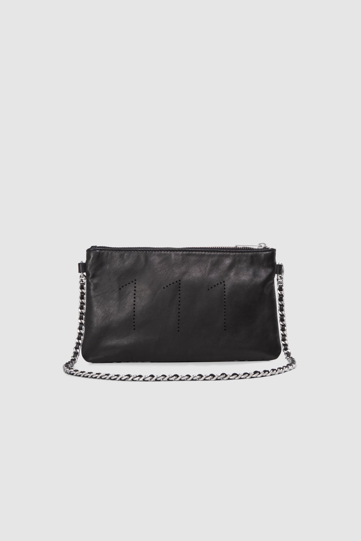 BLACK PERFORATED LEATHER THE 111 CLUTCH BAG 3