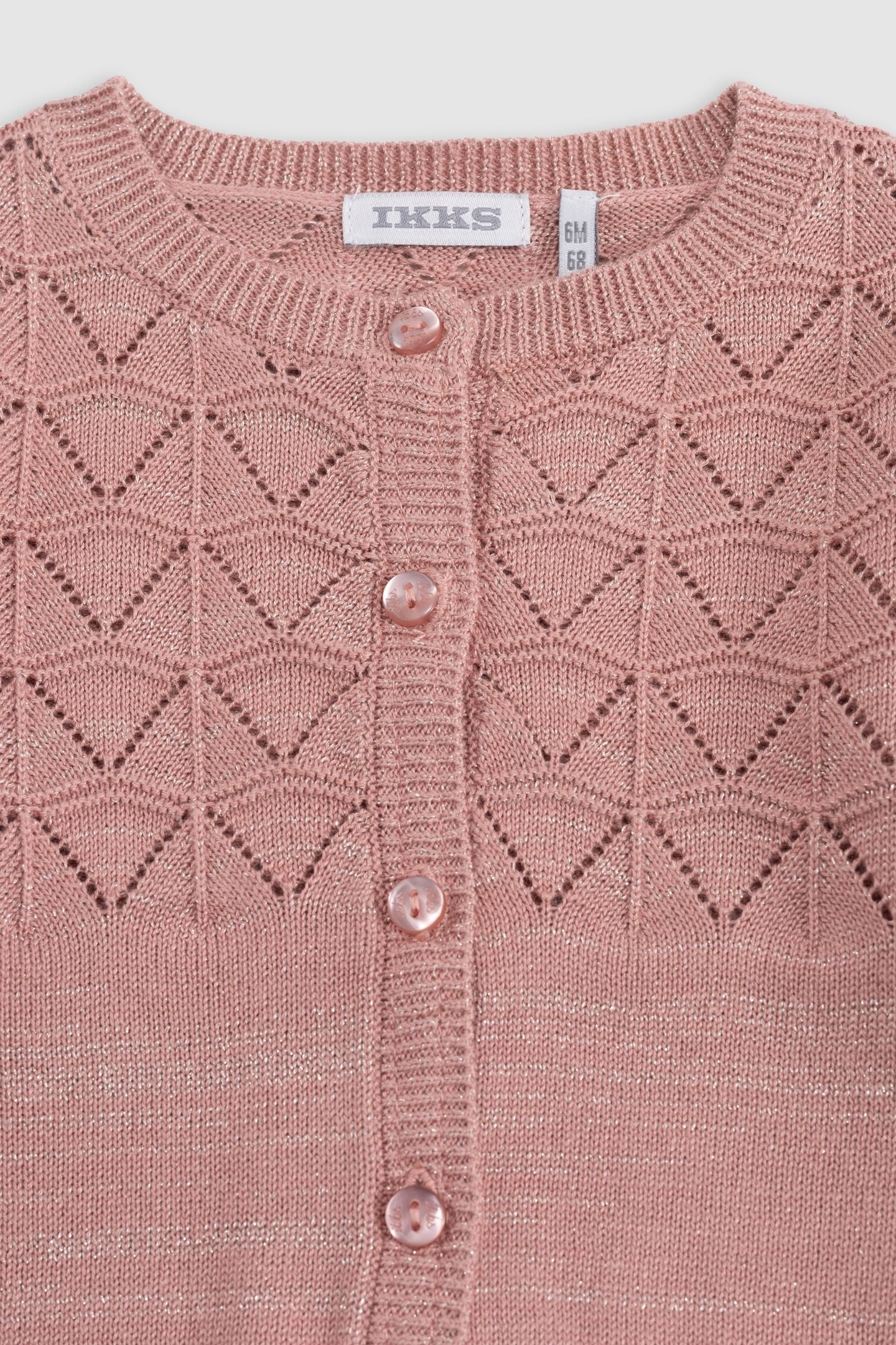 OPENWORK PINK LUREX CARDIGAN 4