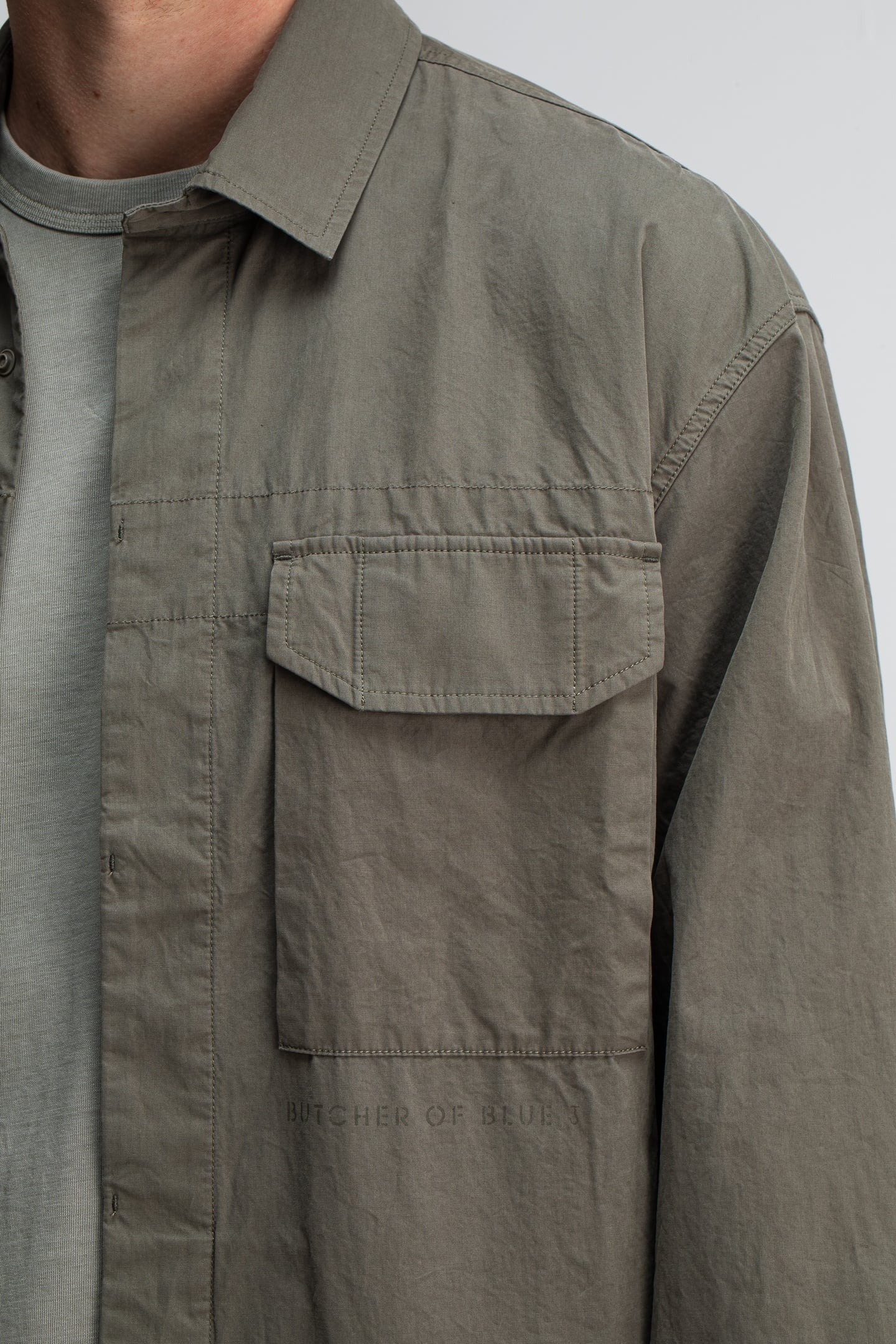 DAN COTTON OVERSHIRT DK. GRANITE GREEN 5