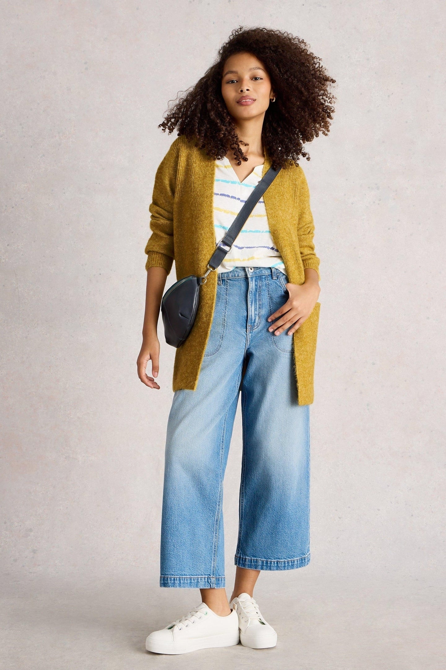 ERIN LONG LINE CARDI MID CHARTREUSE 2