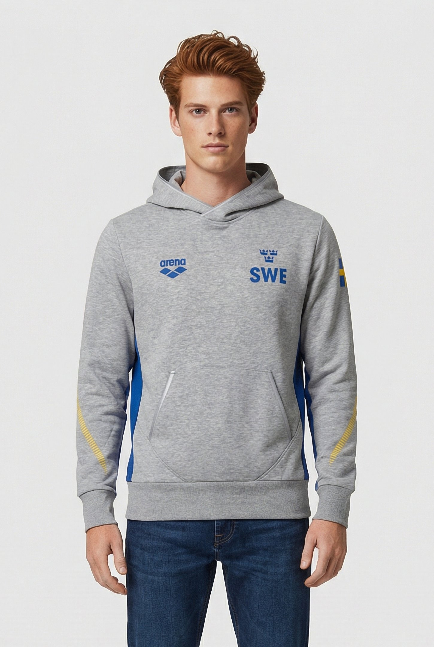 UNISEX SWEDEN HOODIE MEDIUM GREY MELANGE ROYAL 2