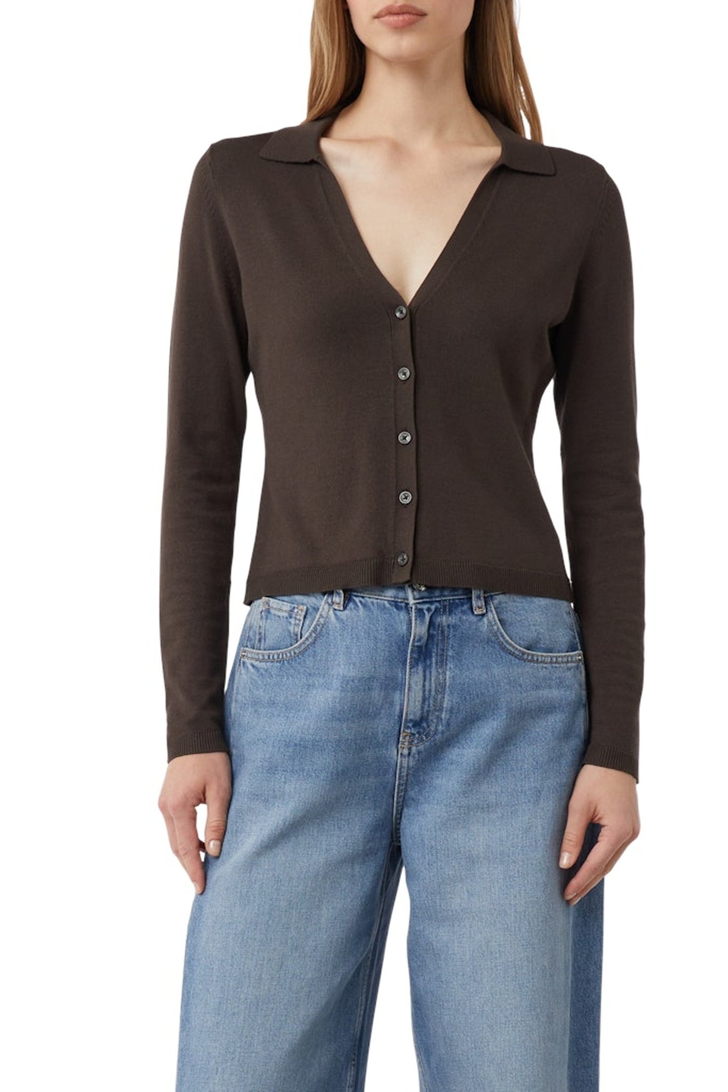 COMMA CARDIGAN BROWN-DARK 1