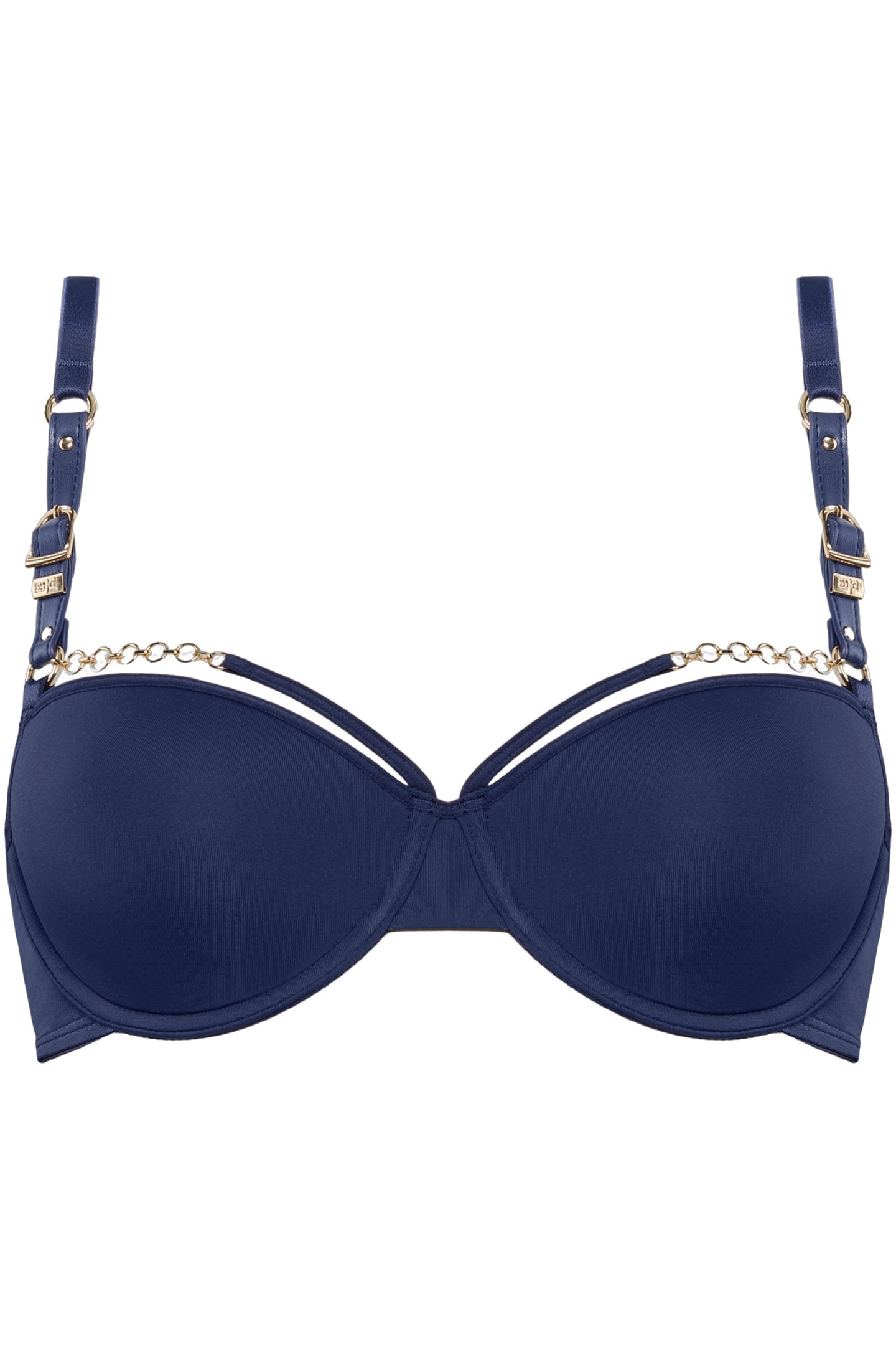 MORANA DARK SKY BLUE PLUNGE BALCONY BRA 3