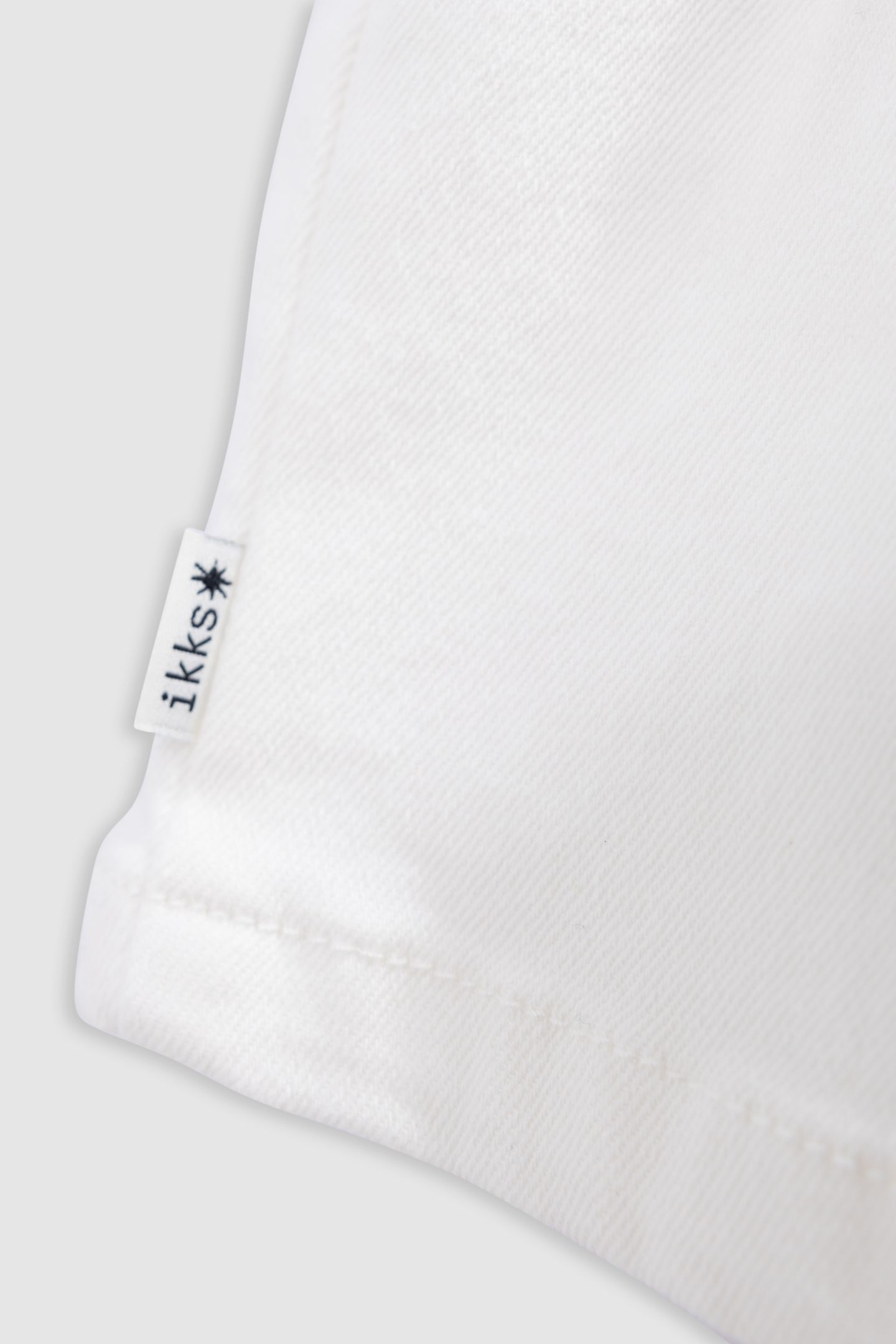 ECRU DENIM SHORTS WITH STUDDED BELT AND EYELETS 4