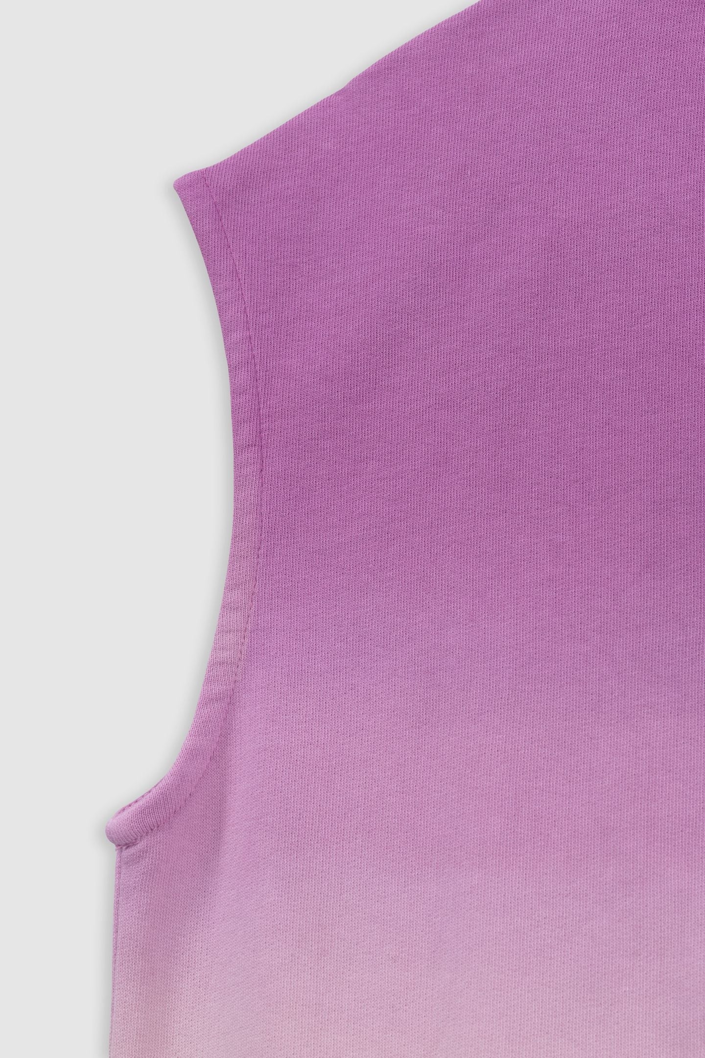 PURPLE SLEEVELESS DEEP DYE SWEATSHIRT WITH MESSAGE 6
