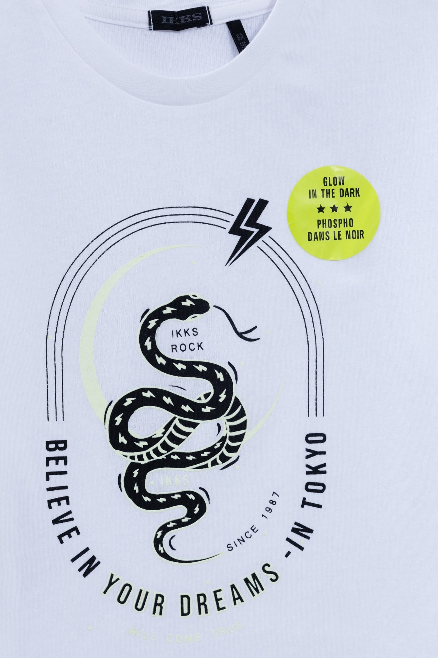 REFLECTIVE WHITE ORGANIC COTTON SNAKE T-SHIRT 5