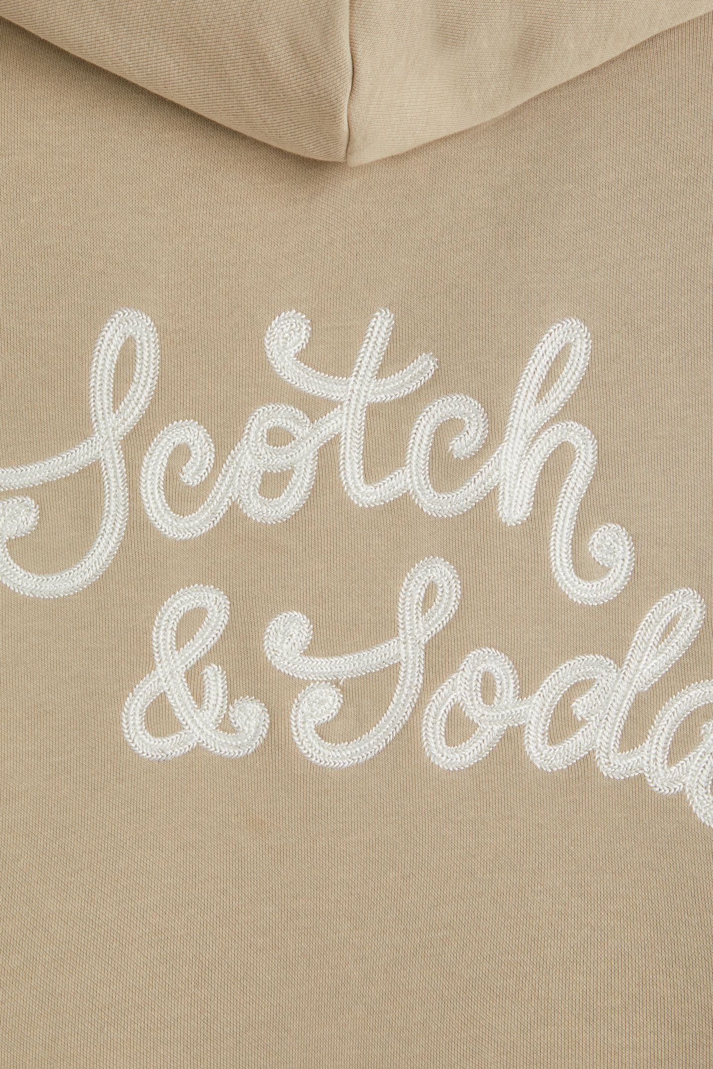 RELAXED FIT FLEECE GRAPHIC HOODIE TAUPE 6